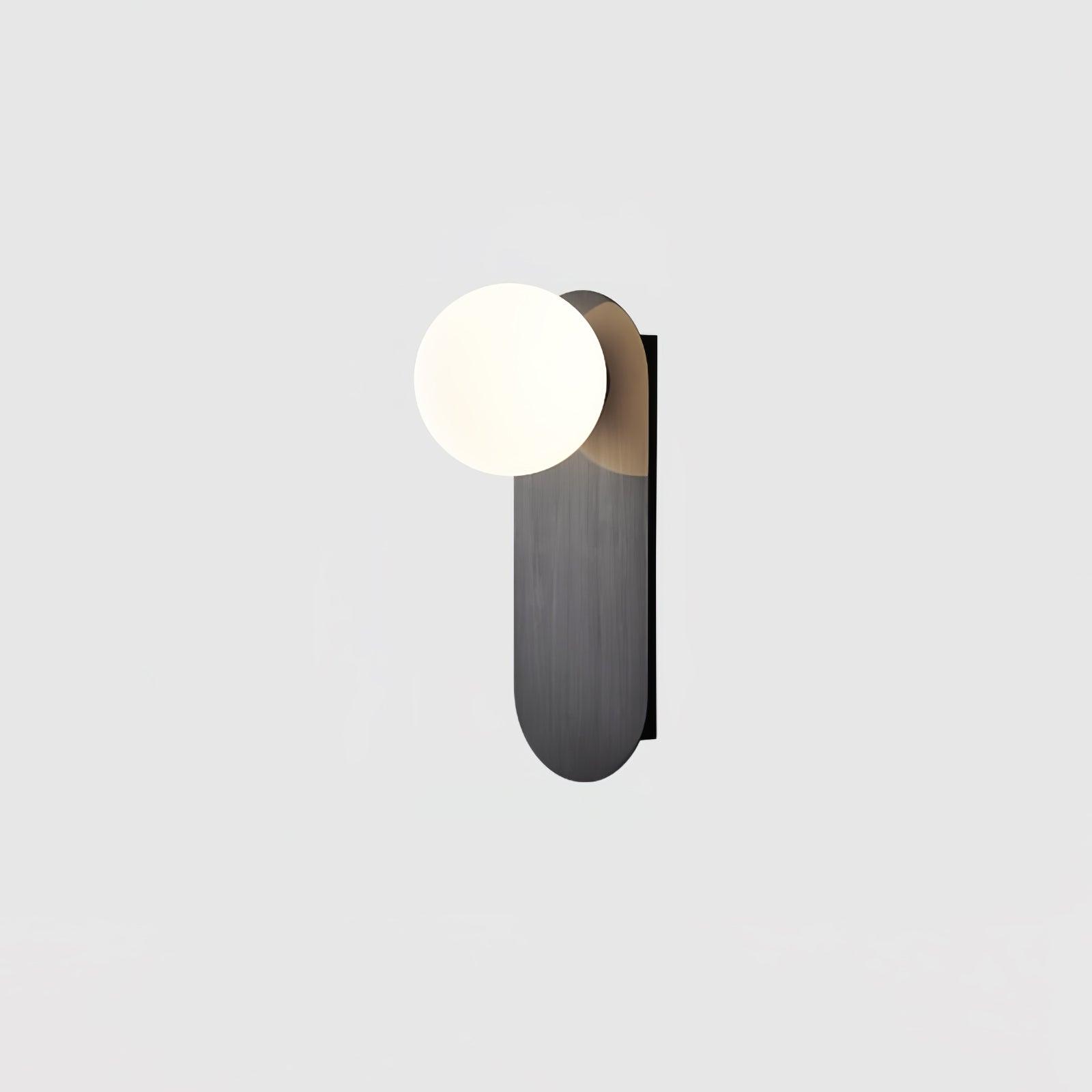 Cenora Flat Base Globe Brass Glass Sconce Wall lamp-Neutral Decor