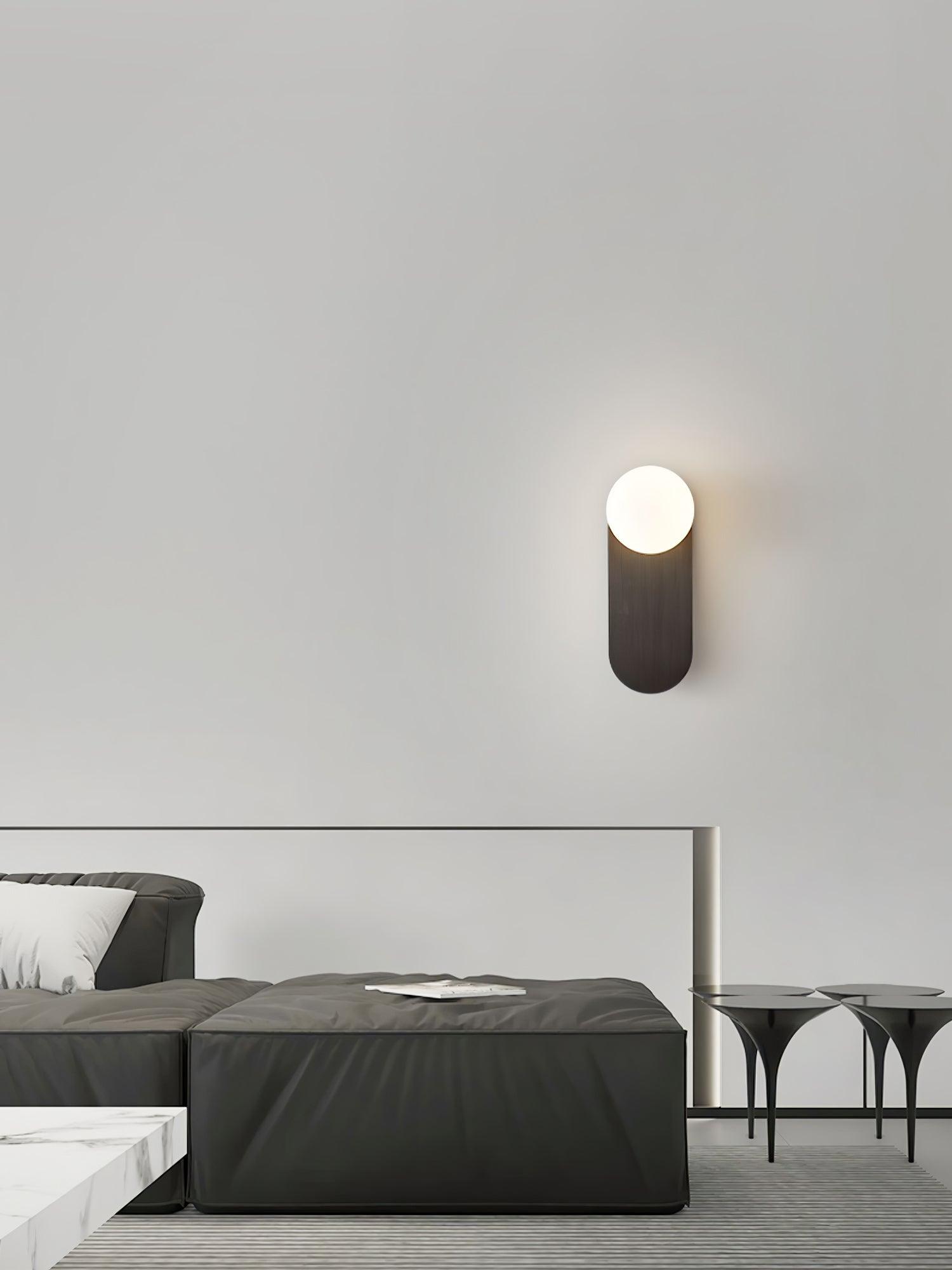 Cenora Flat Base Globe Brass Glass Sconce Wall lamp-Neutral Decor