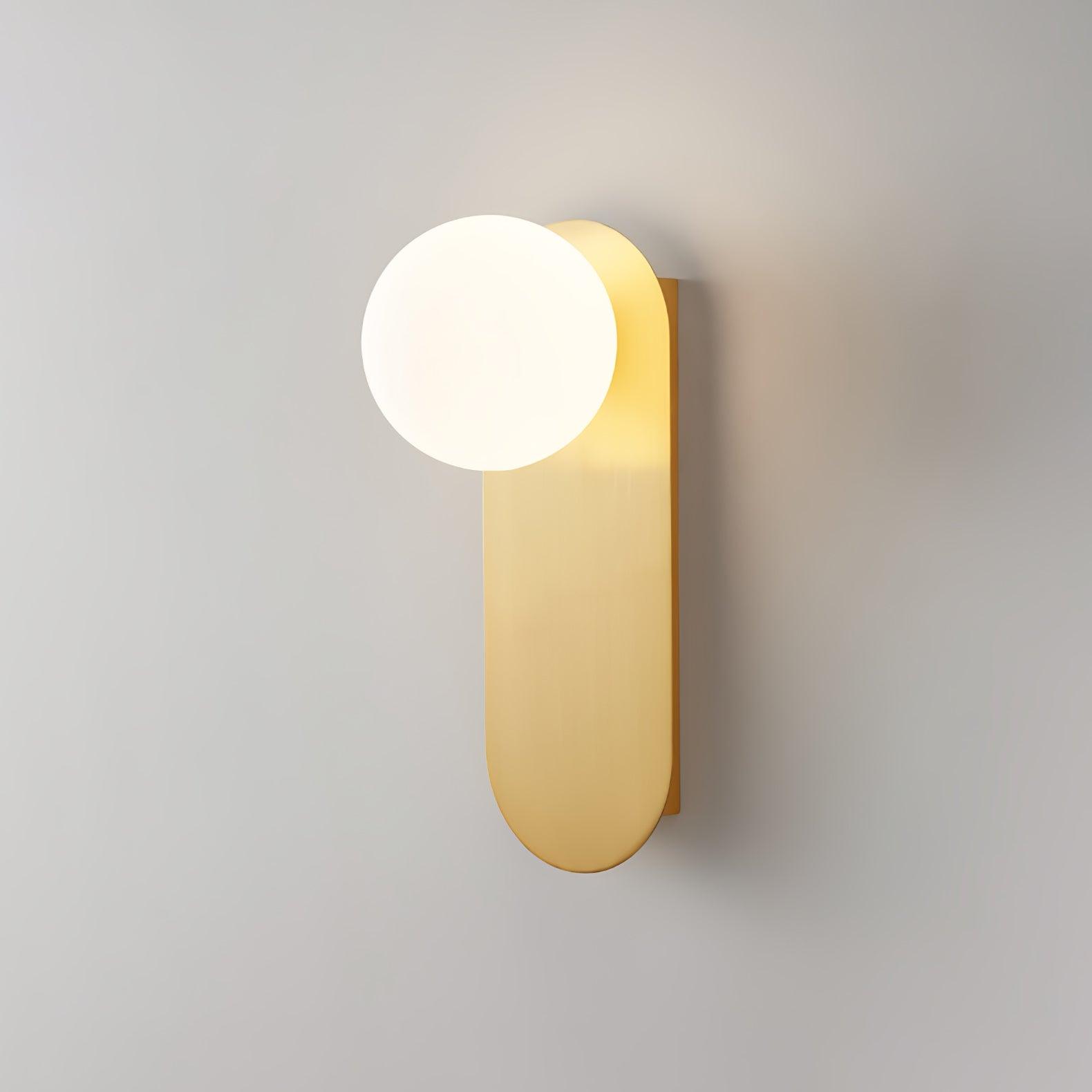 Cenora Flat Base Globe Brass Glass Sconce Wall lamp-Neutral Decor