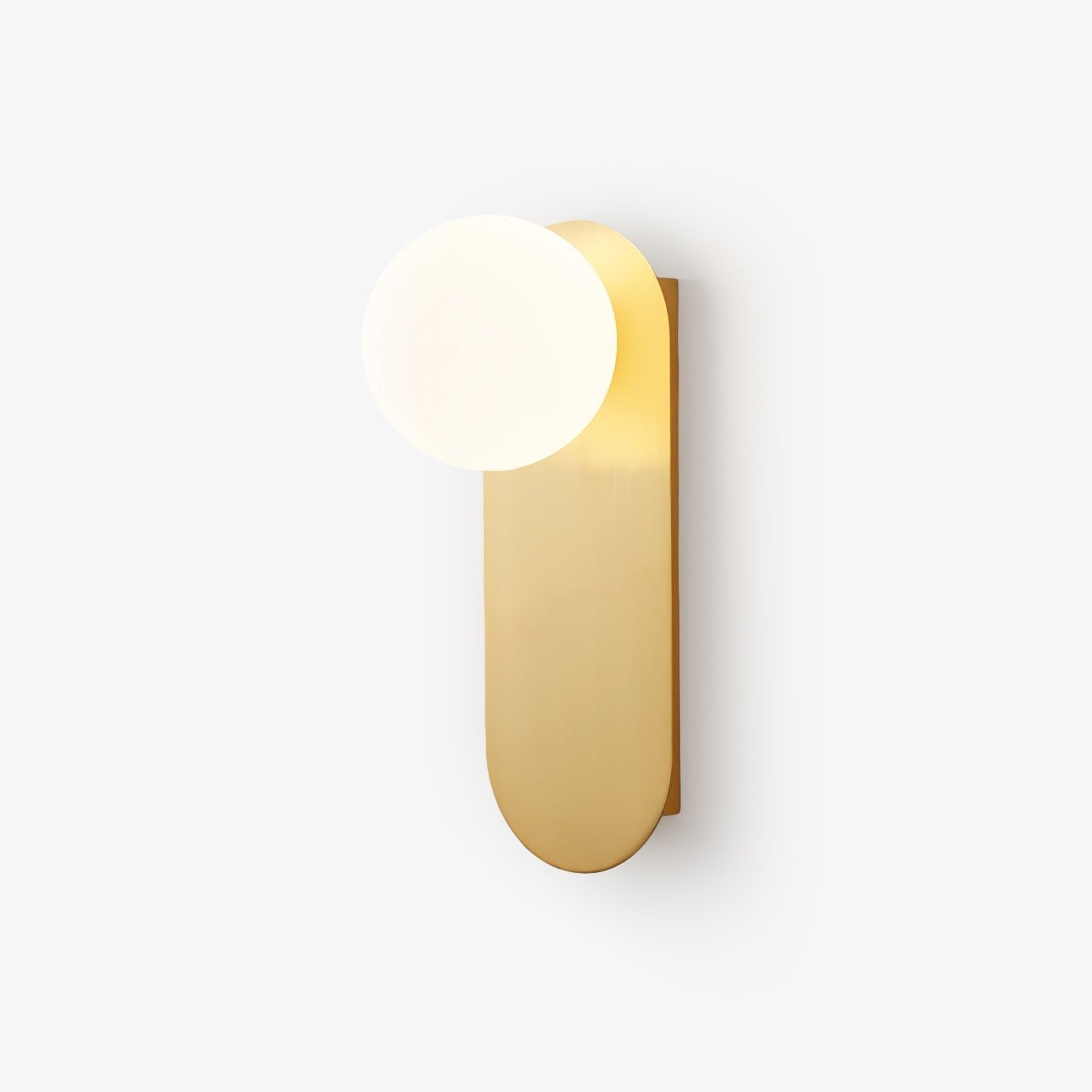 Cenora Flat Base Globe Brass Glass Sconce Wall lamp-Neutral Decor
