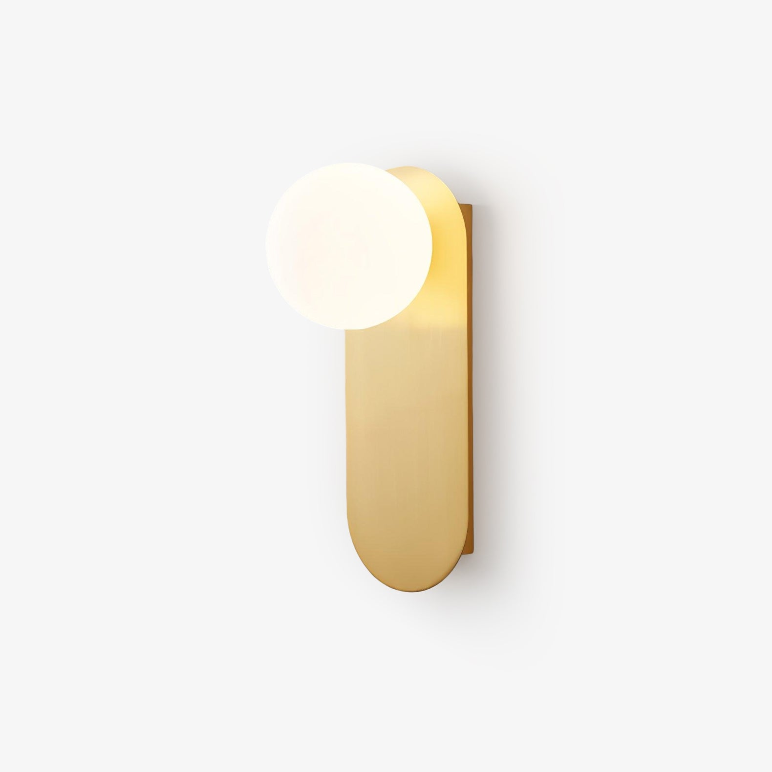 Cenora Flat Base Globe Brass Glass Sconce Wall lamp-Neutral Decor