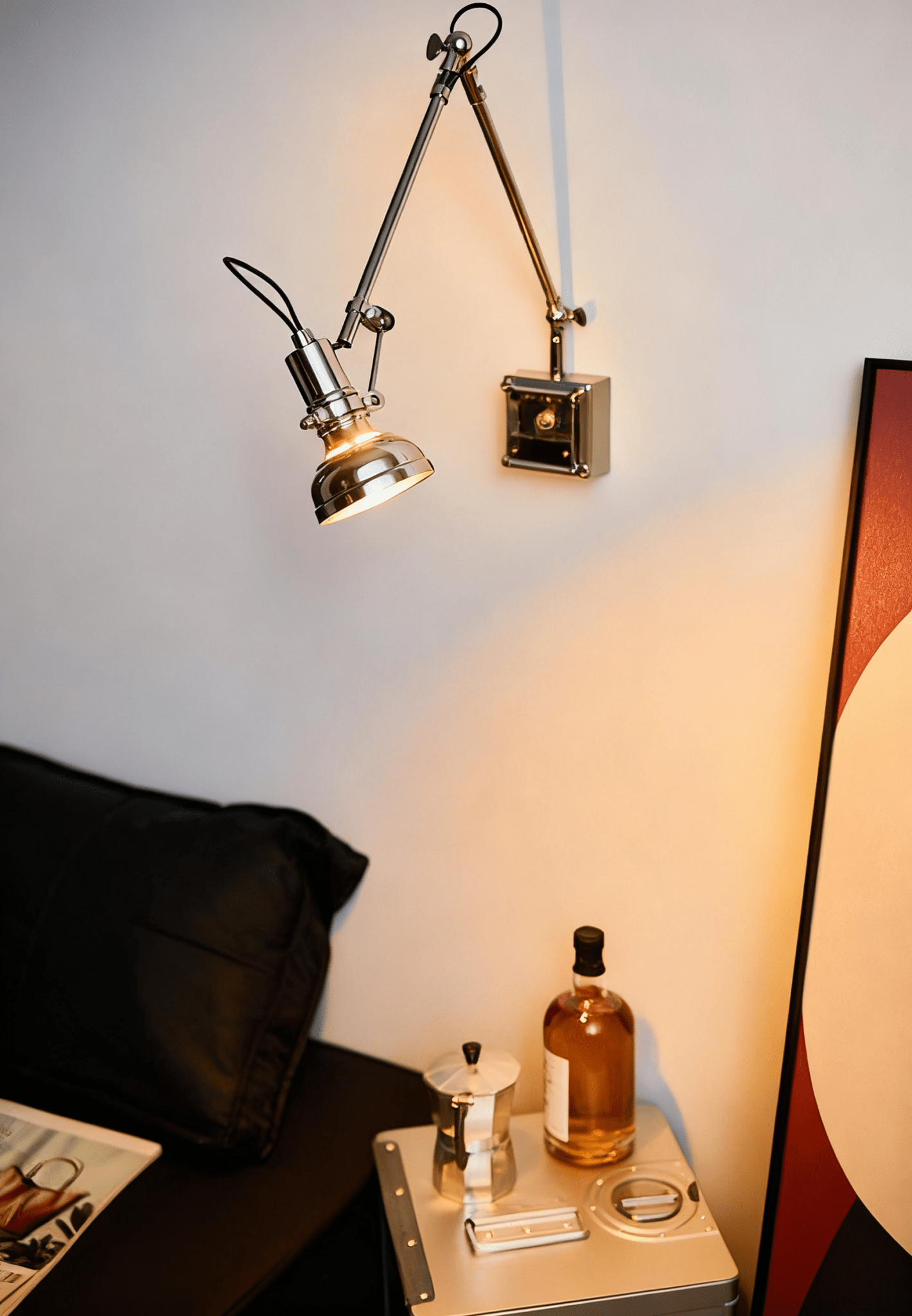 Rue Arm Wall Lamp-Neutral Decor