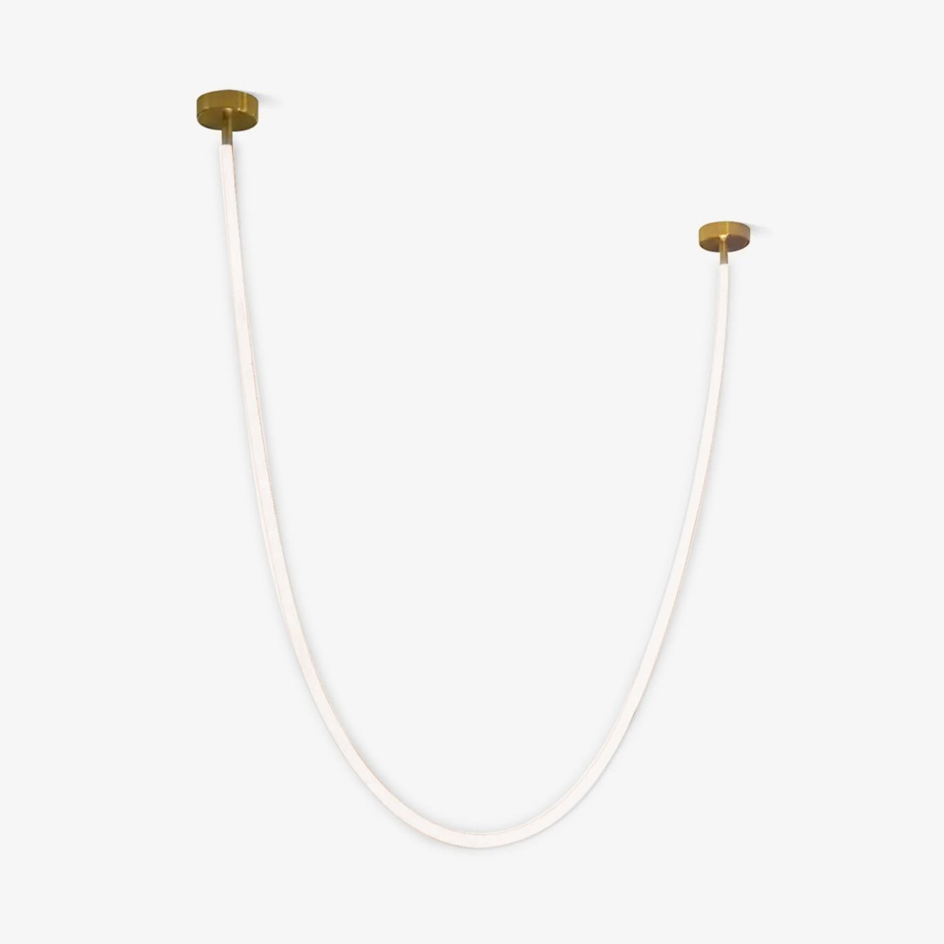 Fenris Pendant Lamp Flexible Curve Silicone Brass-Neutral Decor