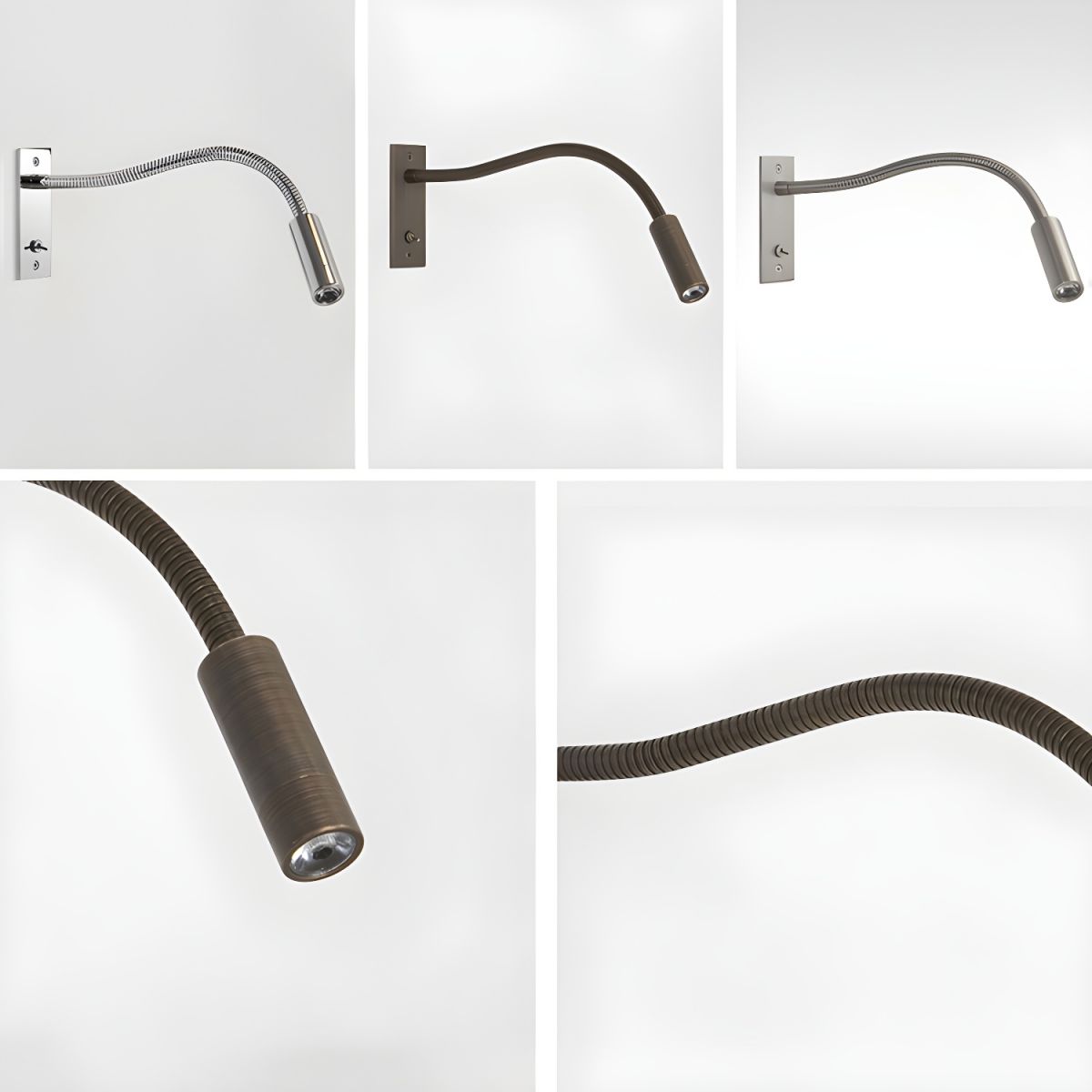 Flame Flexible Gooseneck Wall Lamp-Neutral Decor
