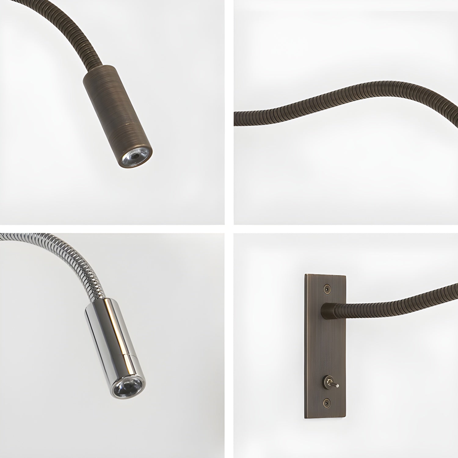 Flame Flexible Gooseneck Wall Lamp-Neutral Decor