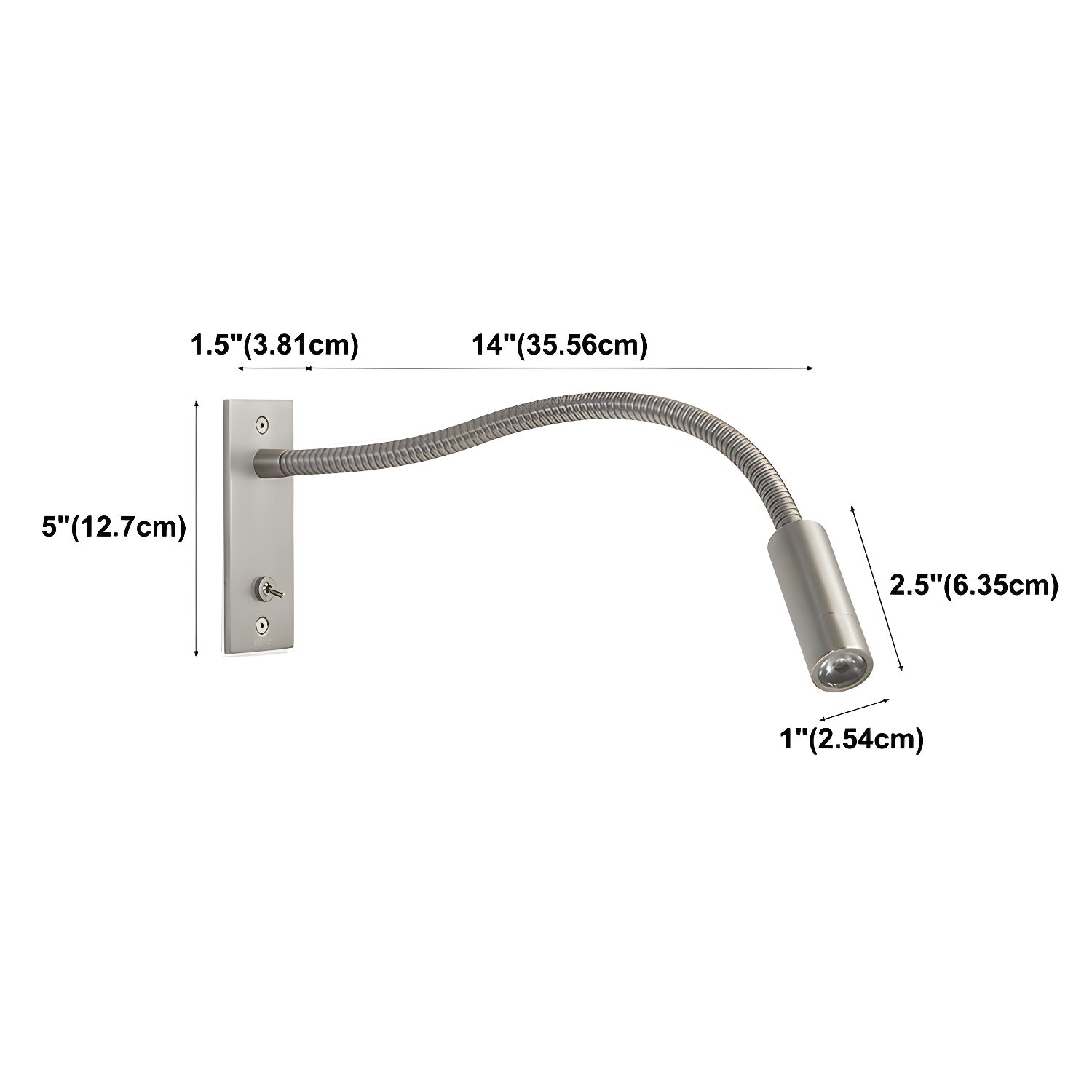 Flame Flexible Gooseneck Wall Lamp-Neutral Decor