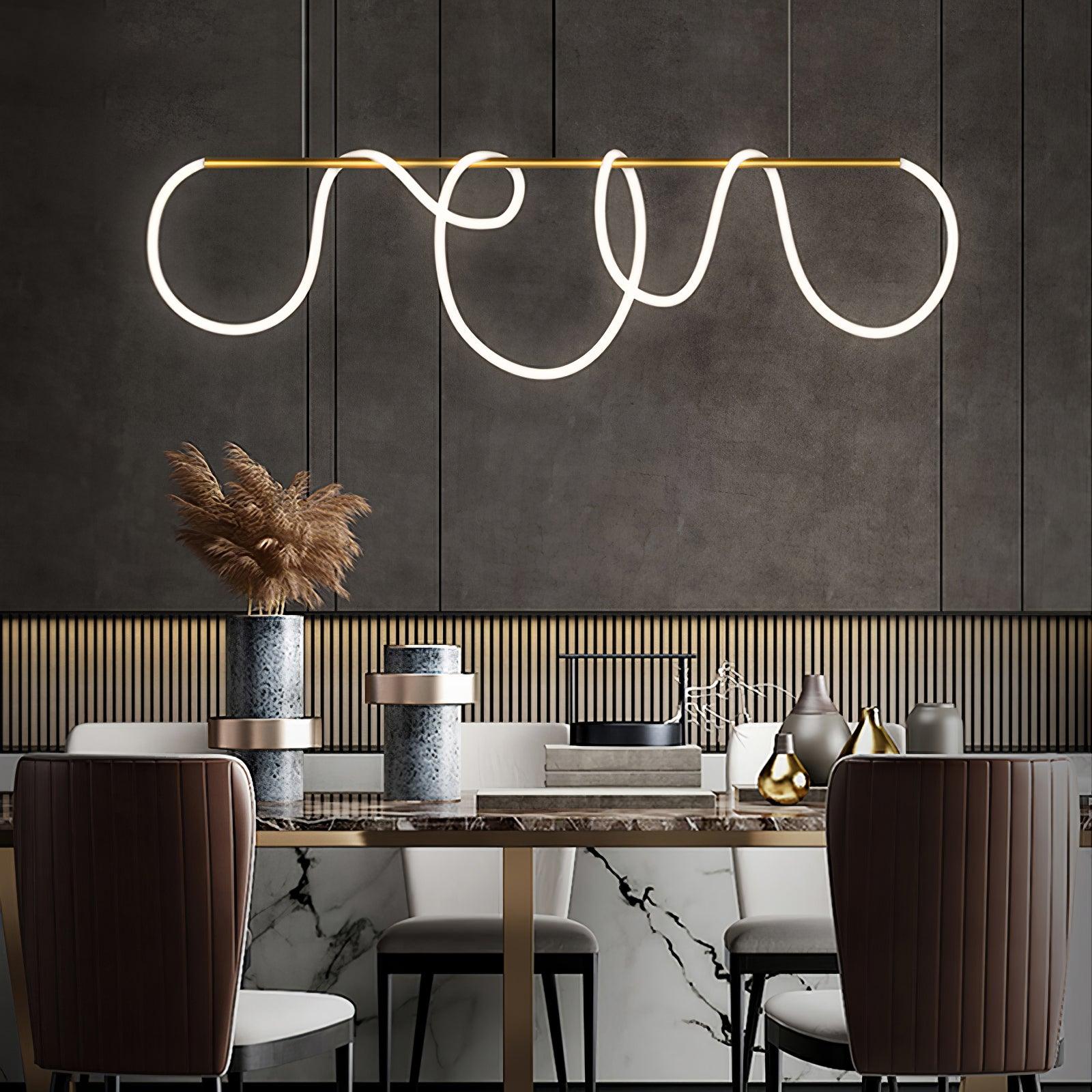 Vocor Chandelier Flexible Silicone Curve Modern Elegant-Neutral Decor