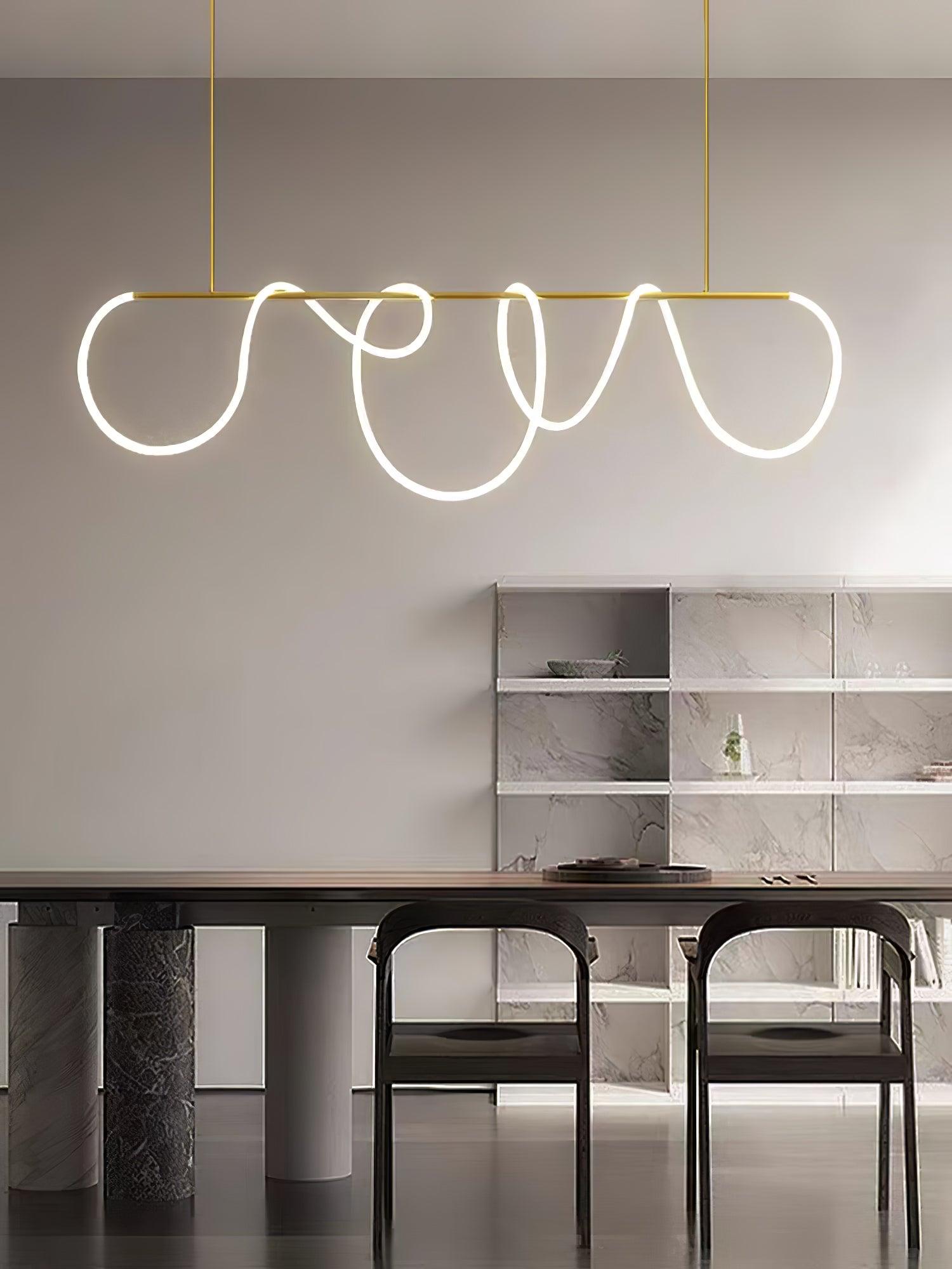 Vocor Chandelier Flexible Silicone Curve Modern Elegant-Neutral Decor
