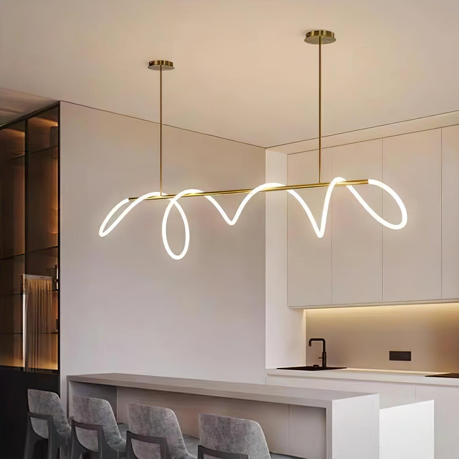 Vocor Chandelier Flexible Silicone Curve Modern Elegant-Neutral Decor