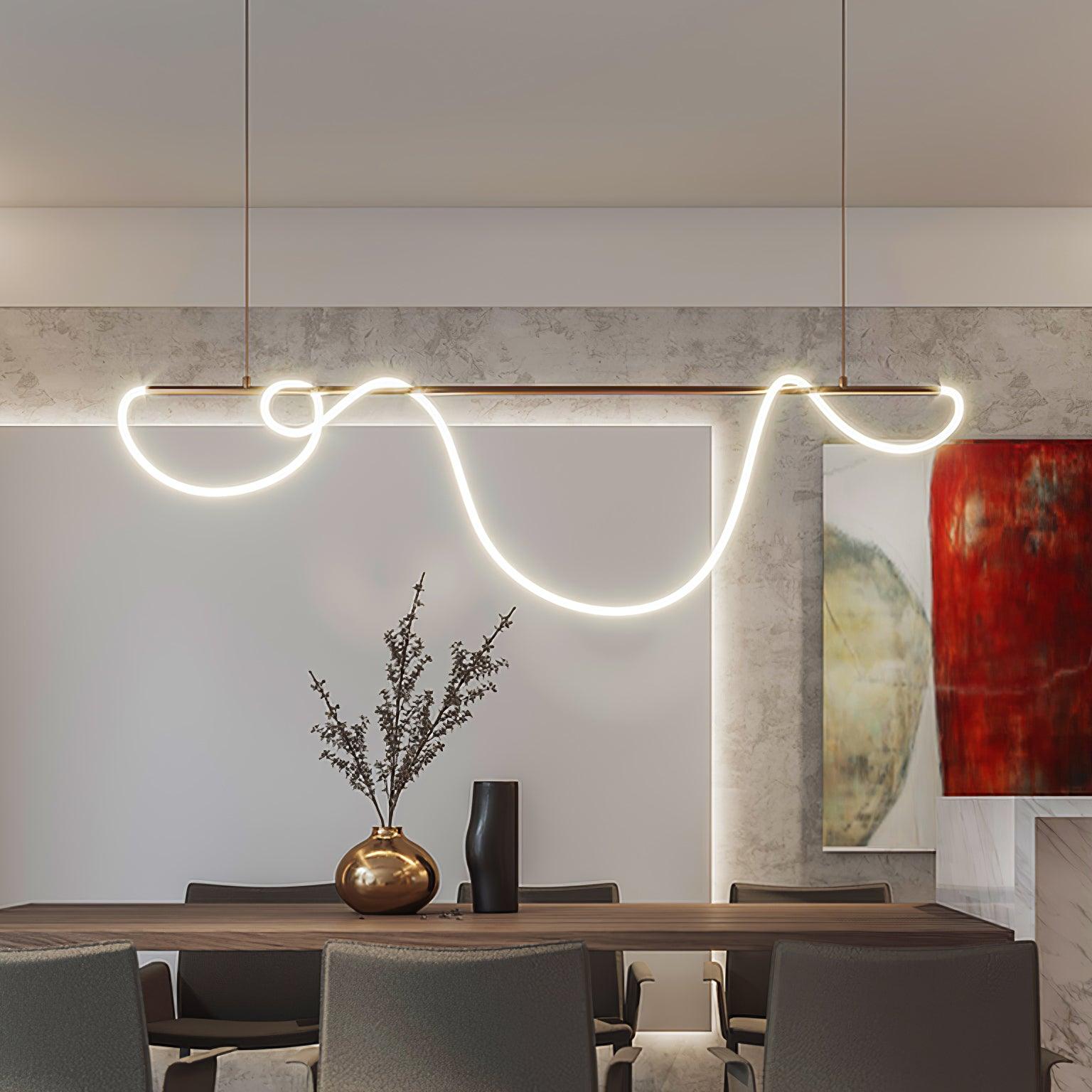 Vocor Chandelier Flexible Silicone Curve Modern Elegant-Neutral Decor