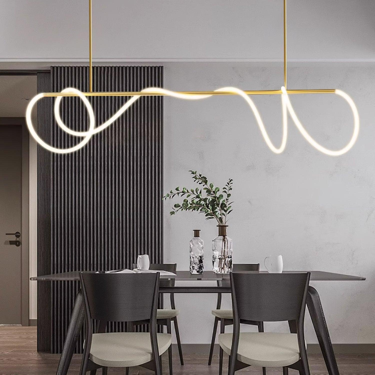 Vocor Chandelier Flexible Silicone Curve Modern Elegant-Neutral Decor