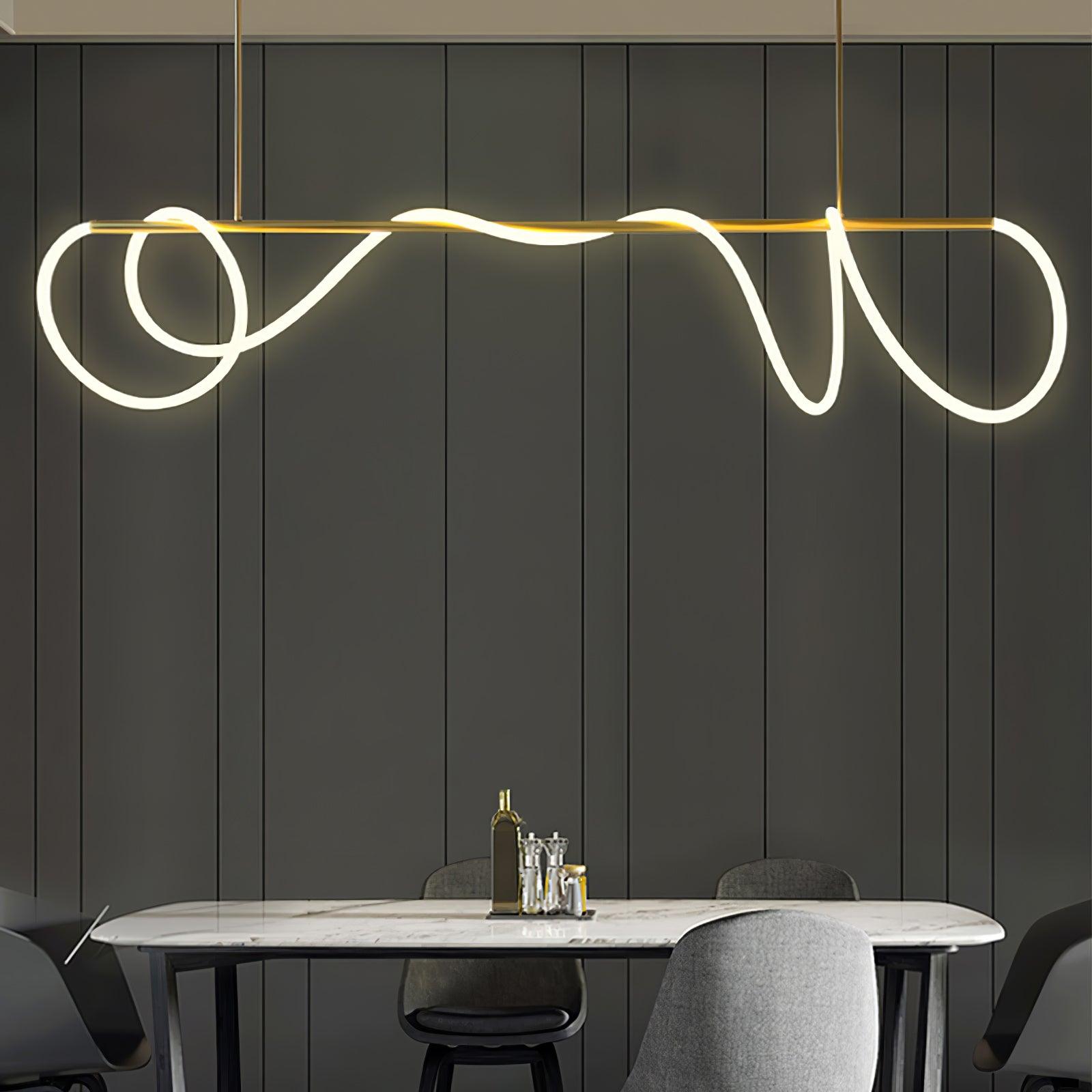 Vocor Chandelier Flexible Silicone Curve Modern Elegant-Neutral Decor