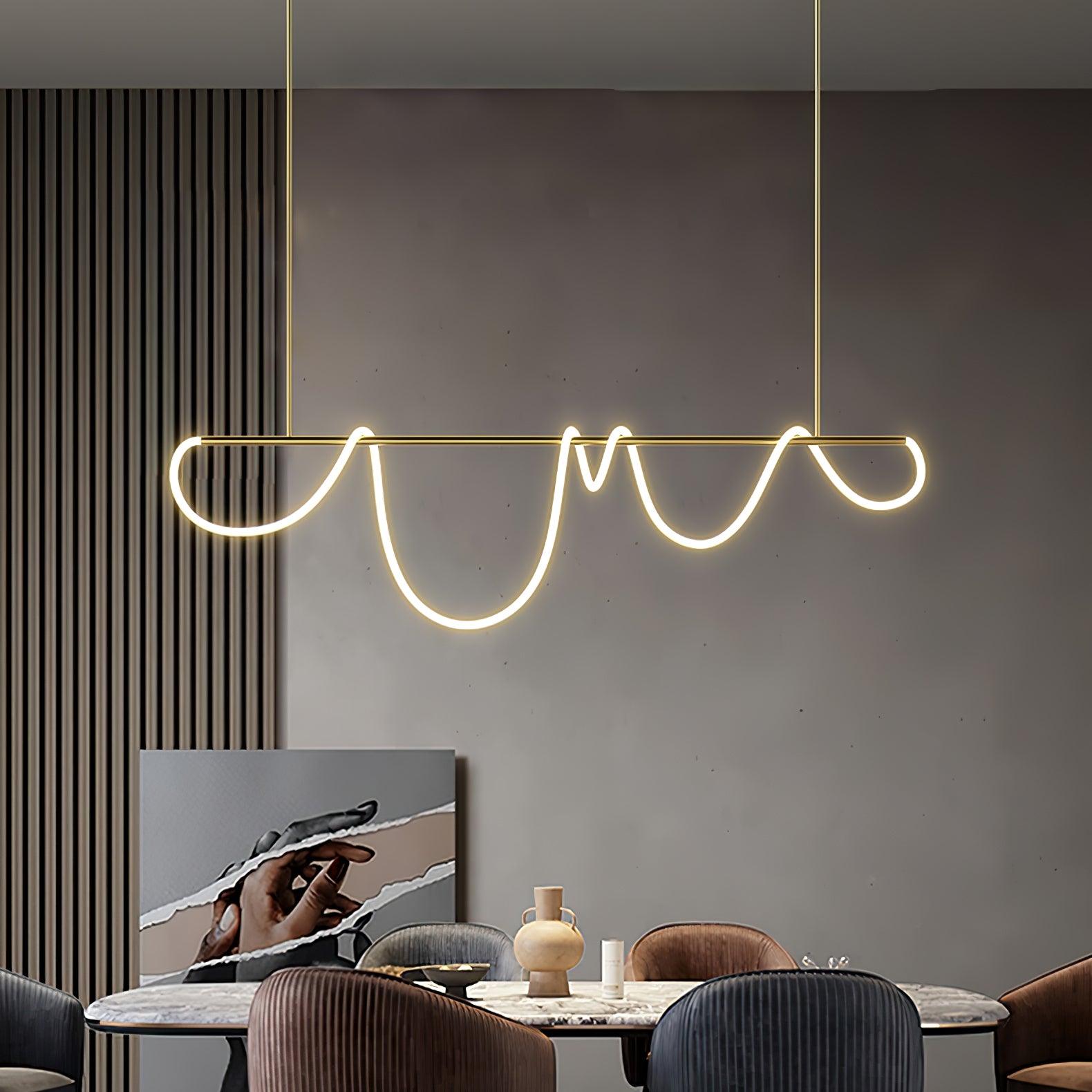 Vocor Chandelier Flexible Silicone Curve Modern Elegant-Neutral Decor