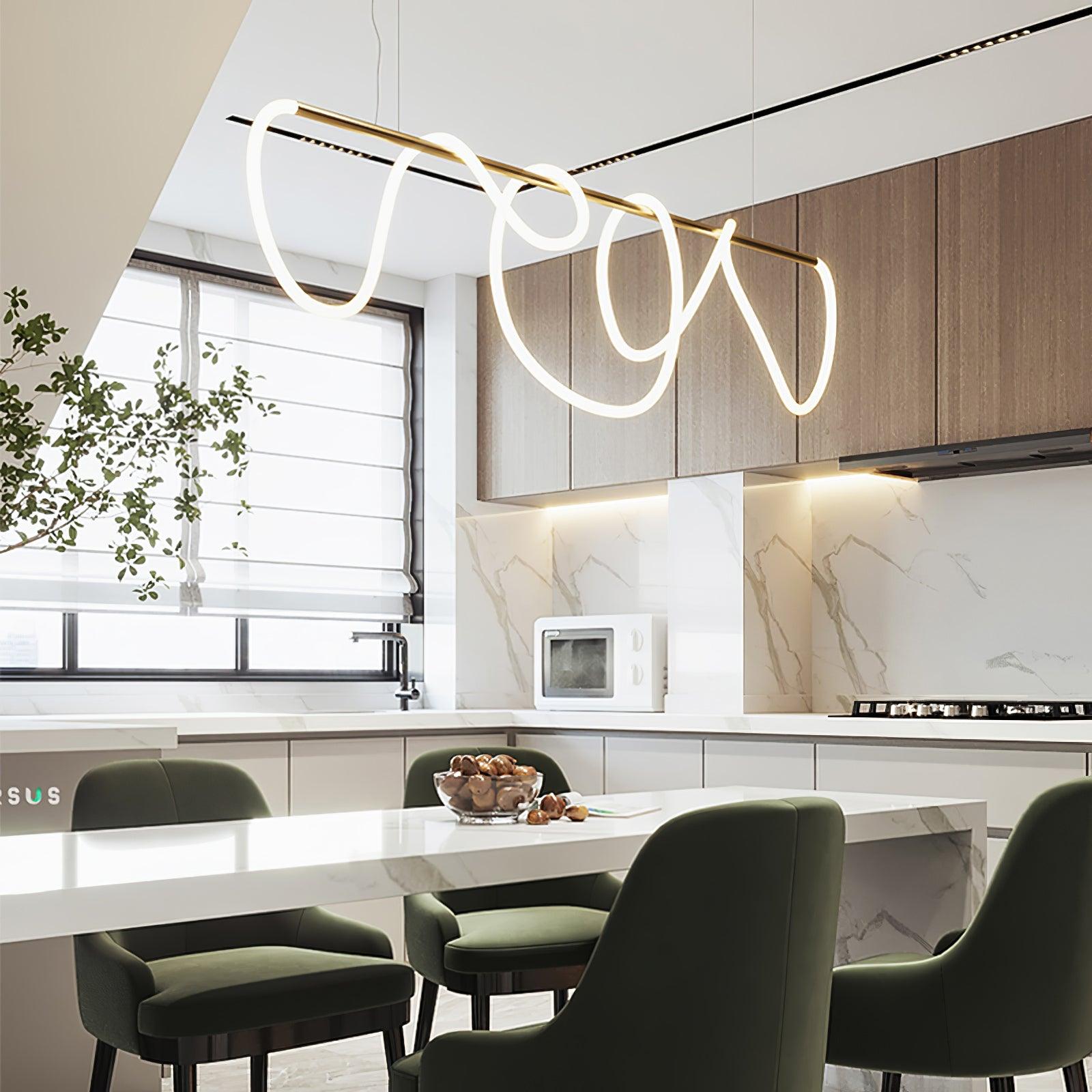 Vocor Chandelier Flexible Silicone Curve Modern Elegant-Neutral Decor