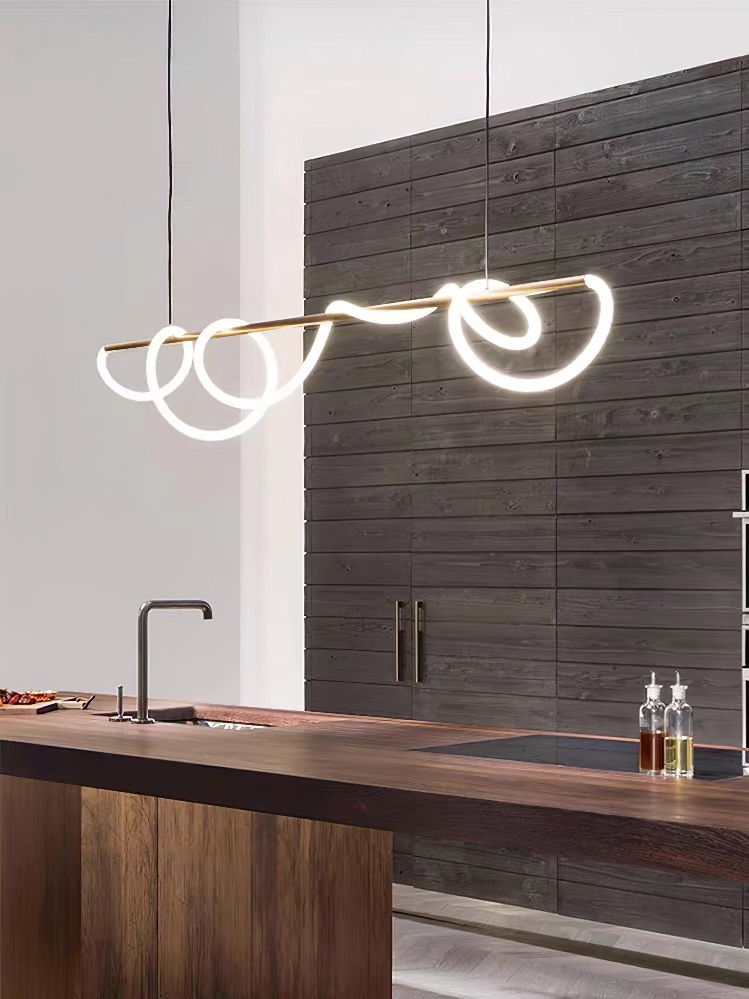 Vocor Chandelier Flexible Silicone Curve Modern Elegant-Neutral Decor