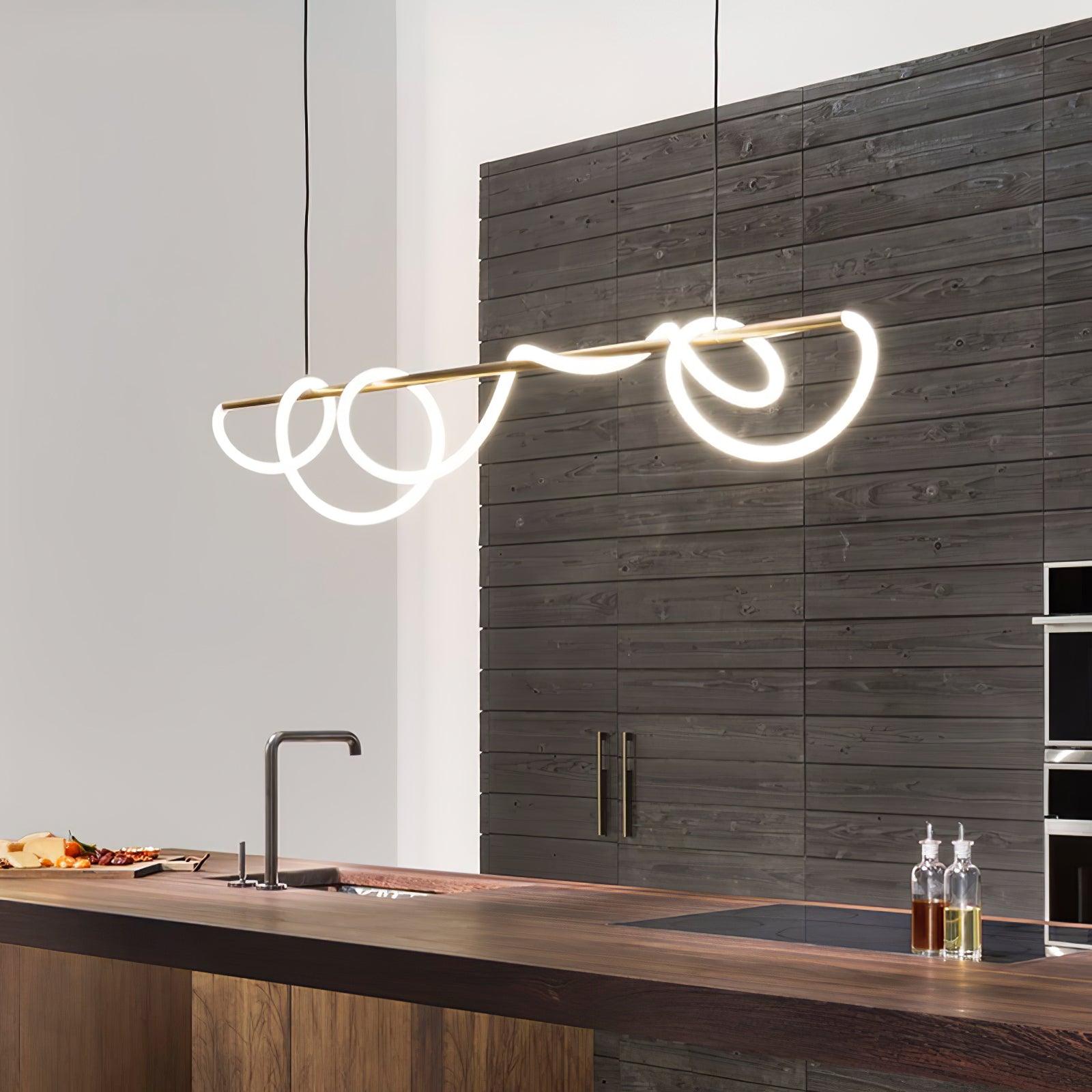 Vocor Chandelier Flexible Silicone Curve Modern Elegant-Neutral Decor
