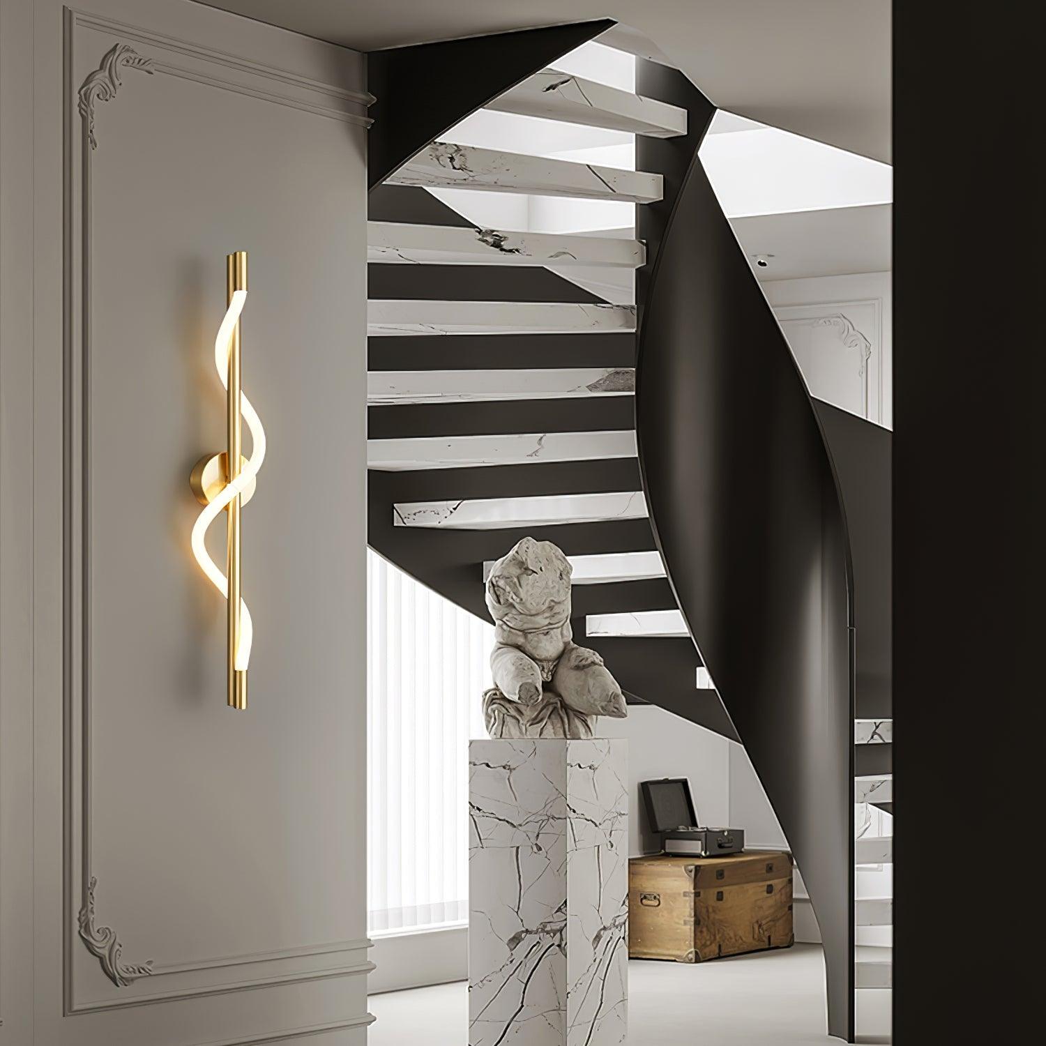Nivelo Sculptural Brass Silicone Wall Lamp-Neutral Decor