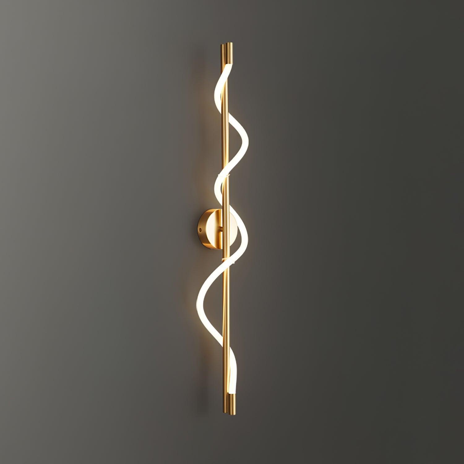 Nivelo Sculptural Brass Silicone Wall Lamp-Neutral Decor
