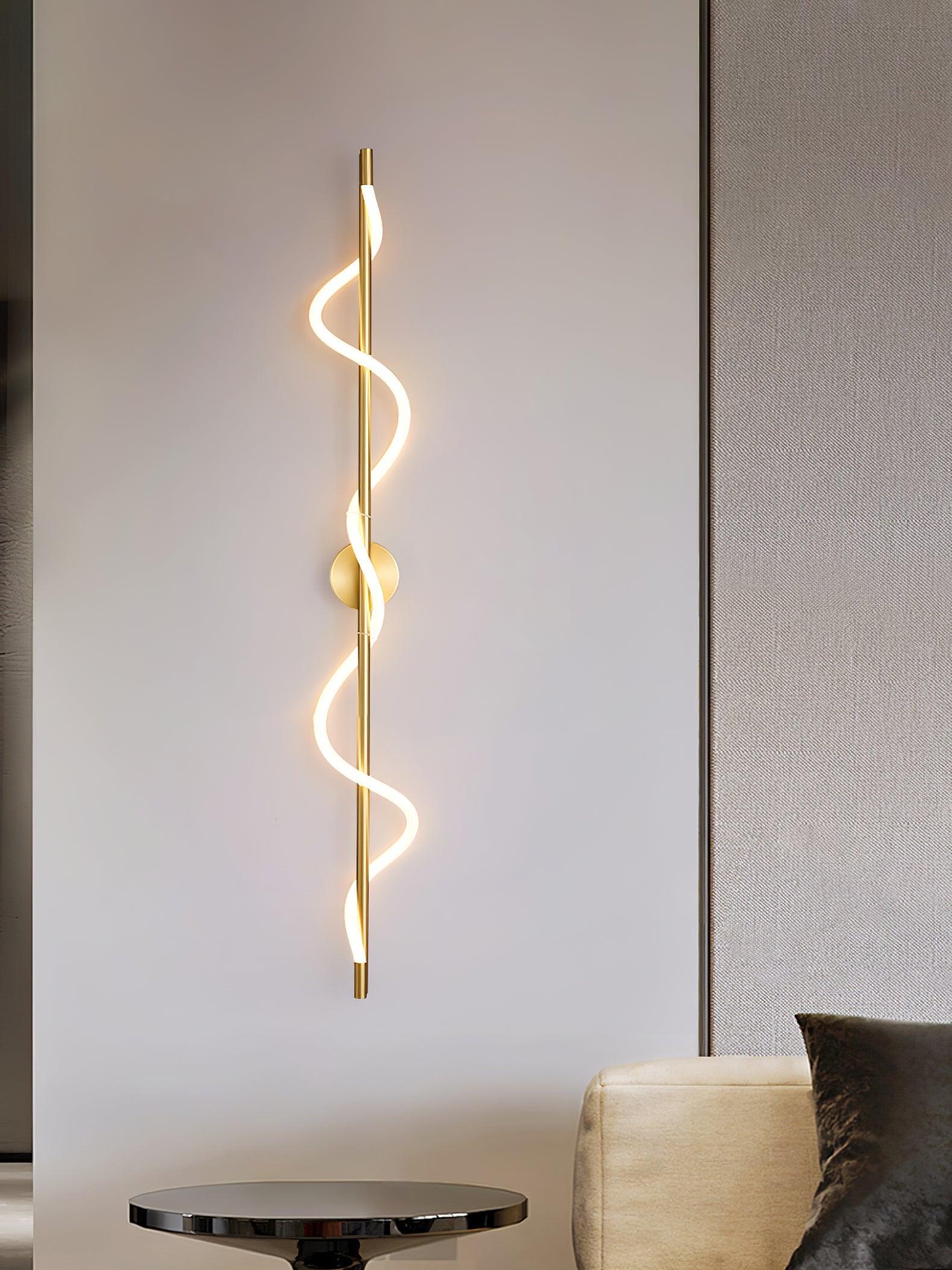 Nivelo Sculptural Brass Silicone Wall Lamp-Neutral Decor