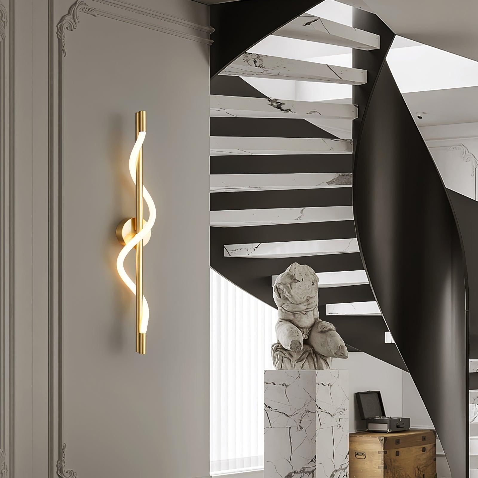 Nivelo Sculptural Brass Silicone Wall Lamp-Neutral Decor