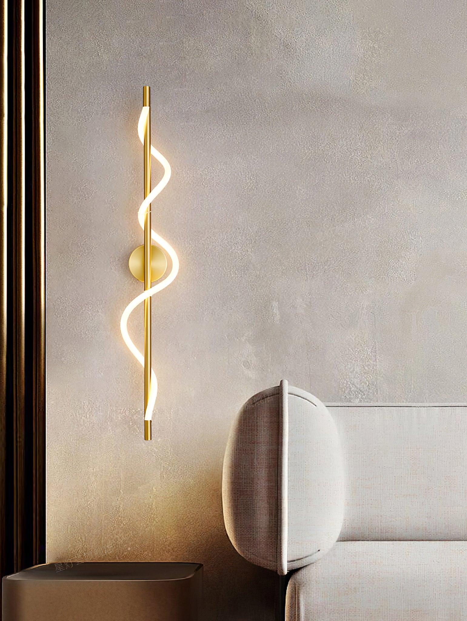Nivelo Sculptural Brass Silicone Wall Lamp-Neutral Decor
