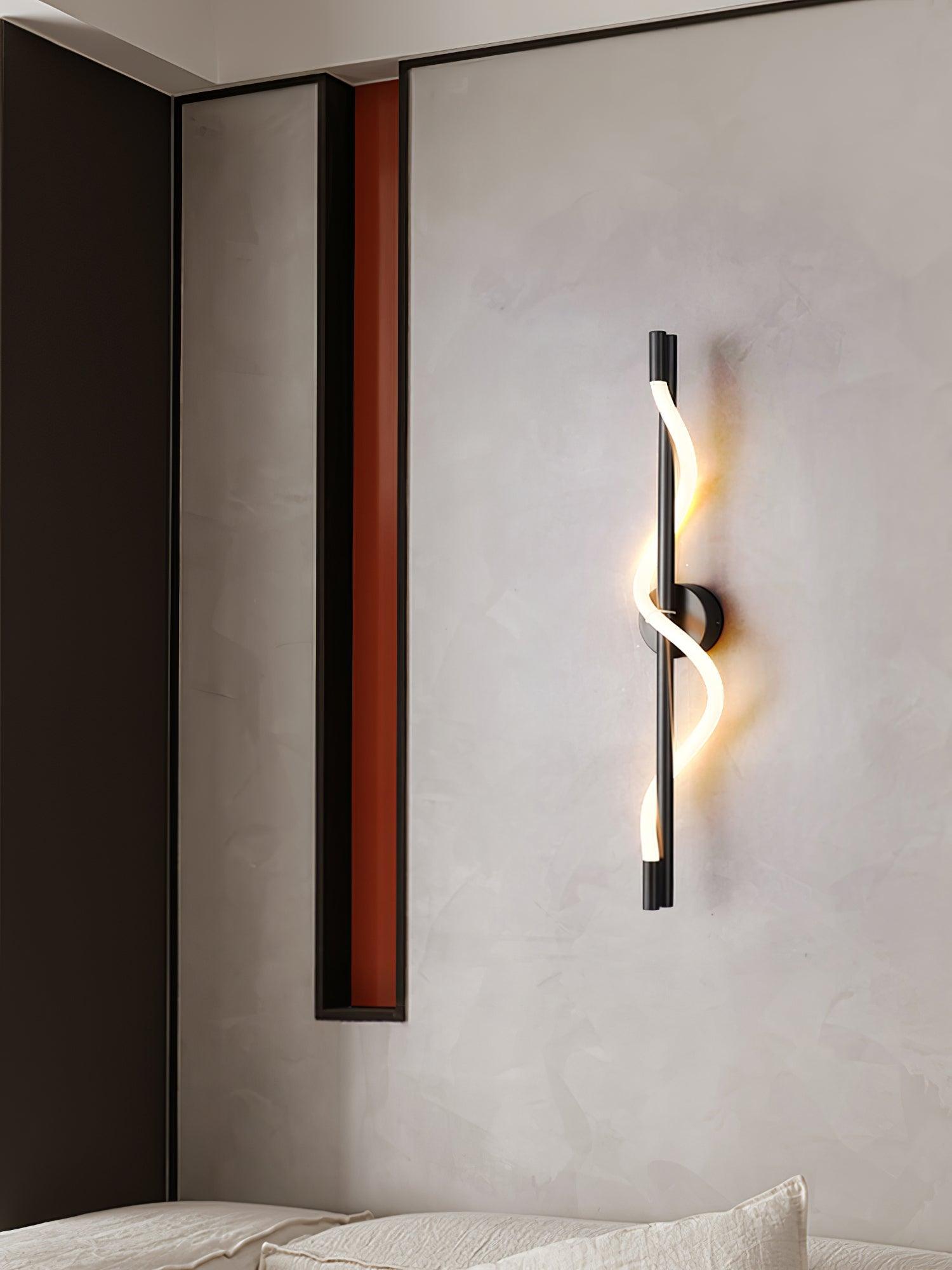 Nivelo Sculptural Brass Silicone Wall Lamp-Neutral Decor