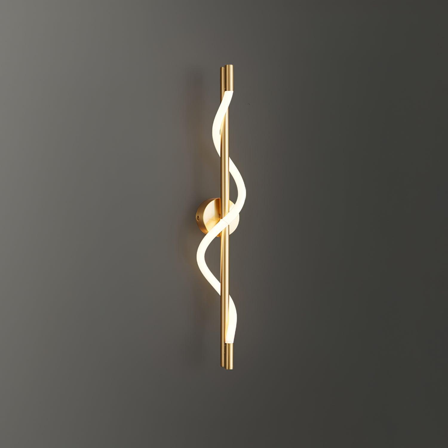 Nivelo Sculptural Brass Silicone Wall Lamp-Neutral Decor