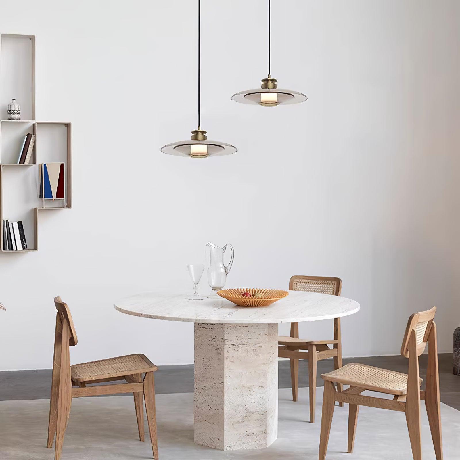 Borian Glass Futuristic Pendant Lamp-Neutral Decor