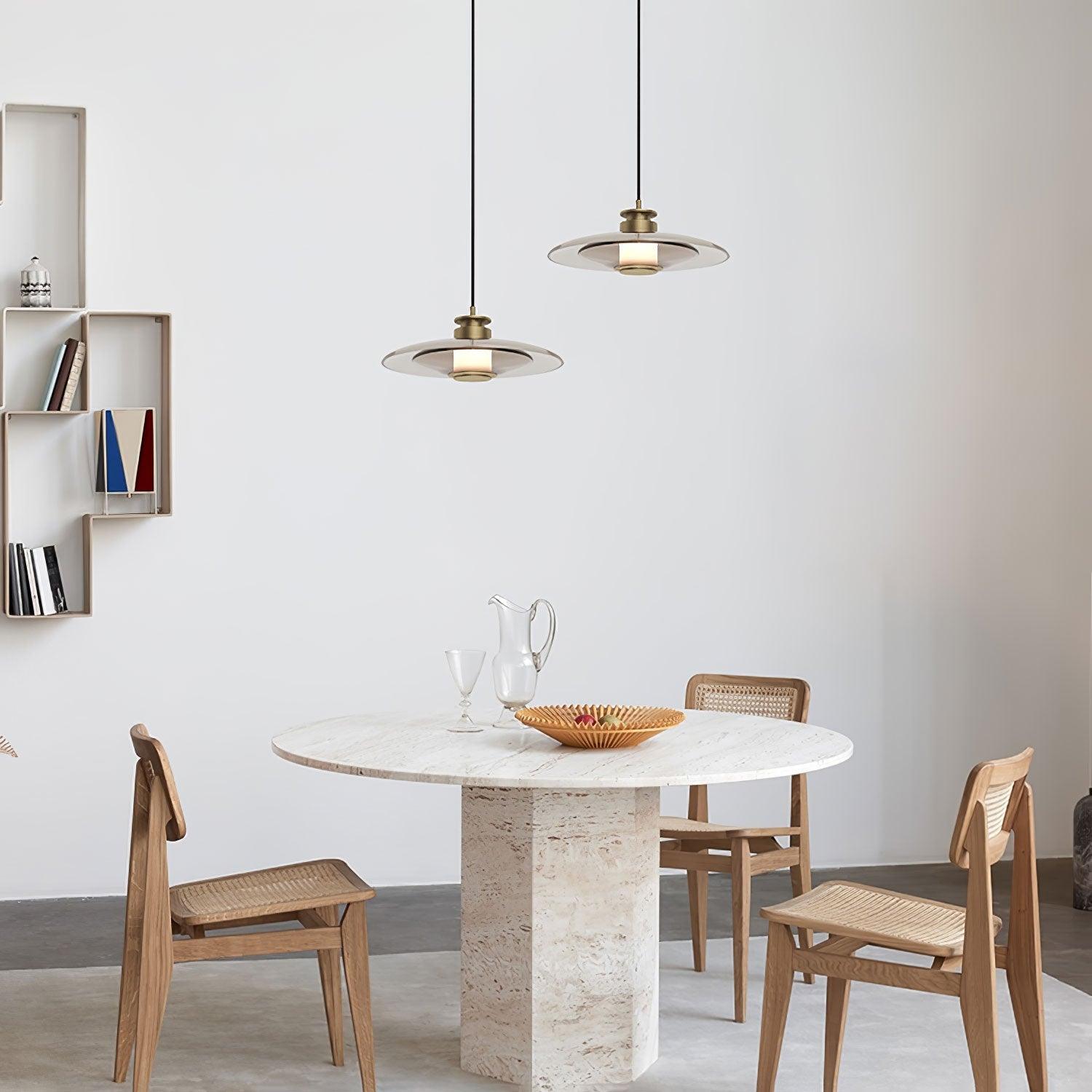 Borian Glass Futuristic Pendant Lamp-Neutral Decor