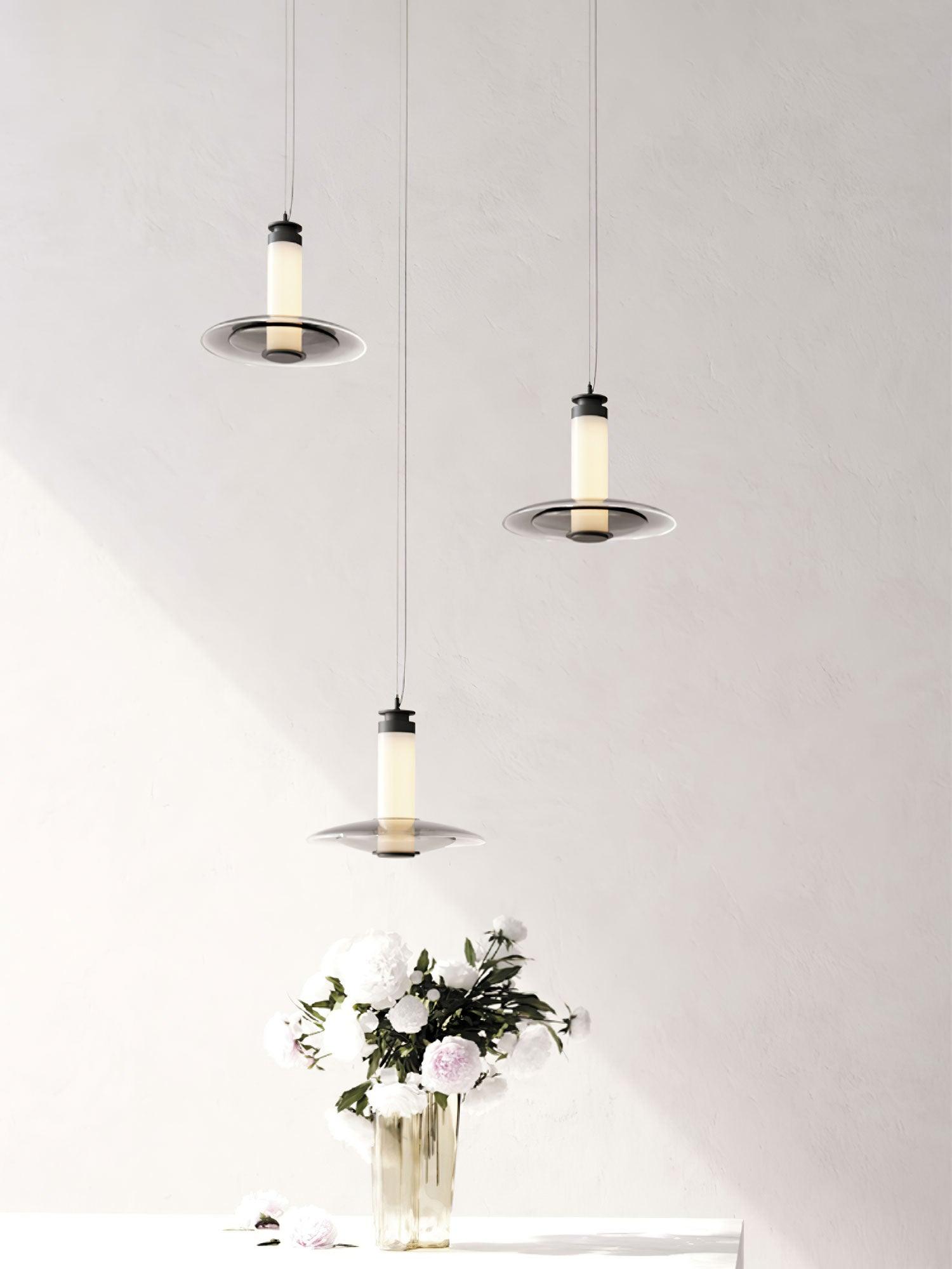 Borian Glass Futuristic Pendant Lamp-Neutral Decor