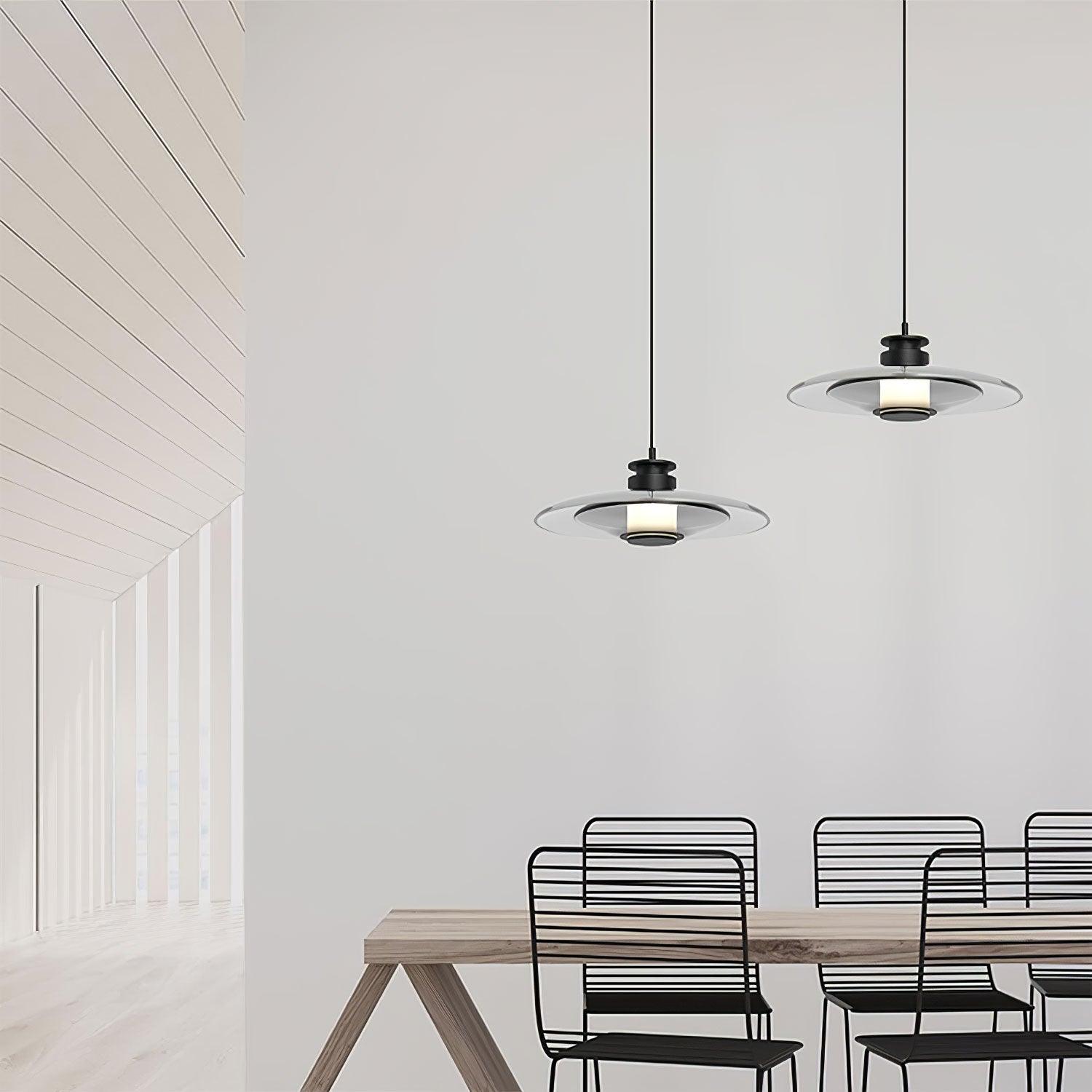 Borian Glass Futuristic Pendant Lamp-Neutral Decor