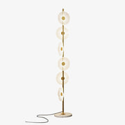 Carins Floor Lamp Creative Circle Modern, Acrylic, White/Gold, Bedroom - Neutral Decor