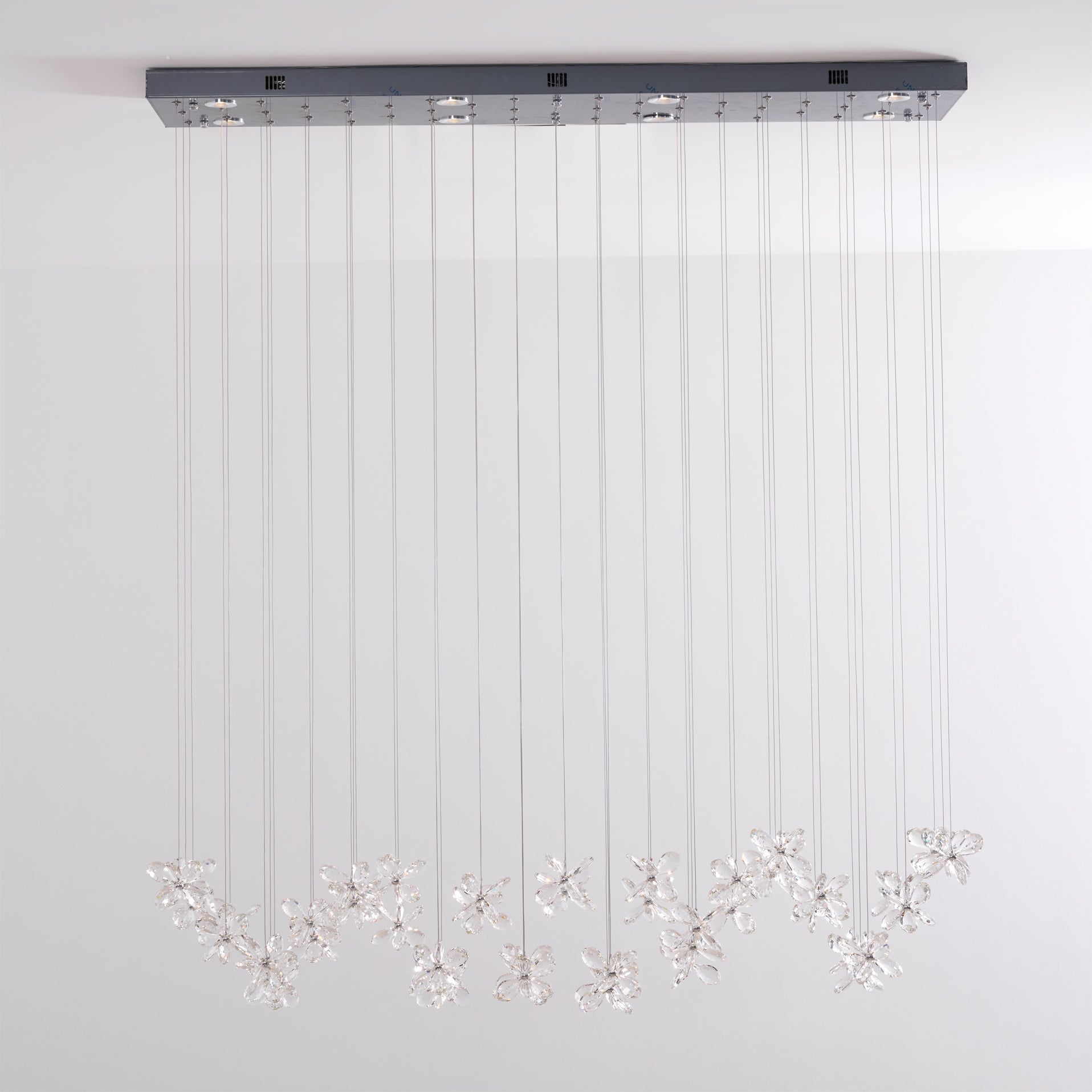 Dune Chandelier Crystal Butterfly Floral Cluster-Neutral Decor