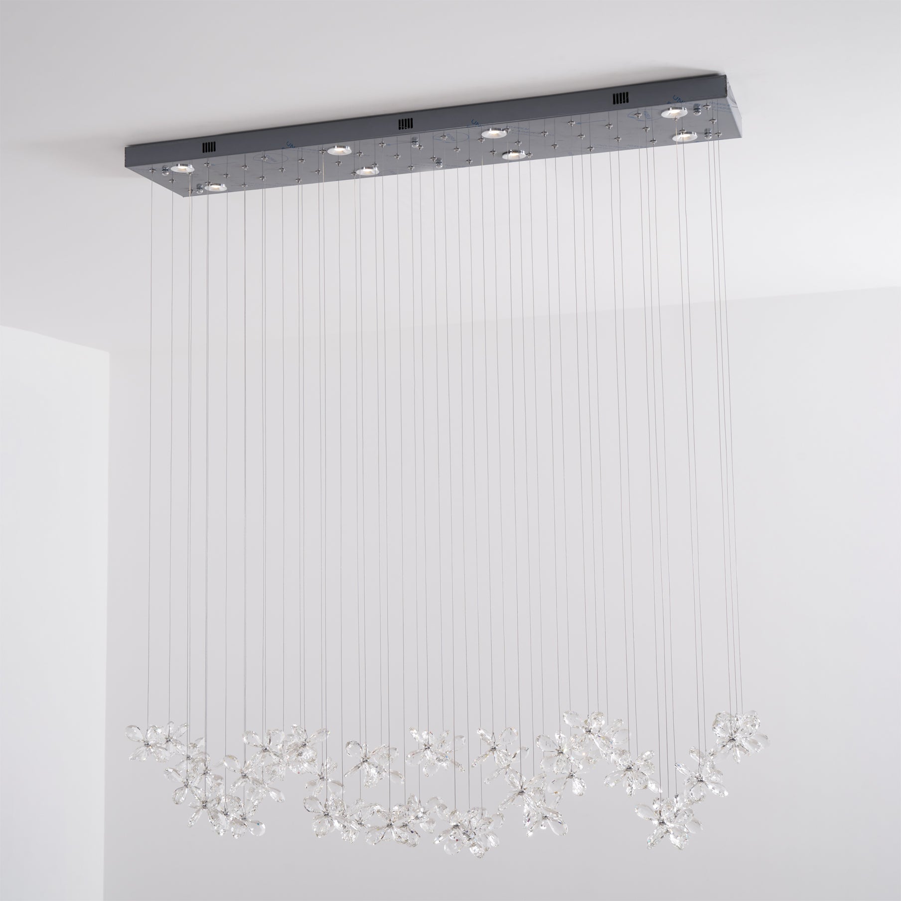 Dune Chandelier Crystal Butterfly Floral Cluster-Neutral Decor