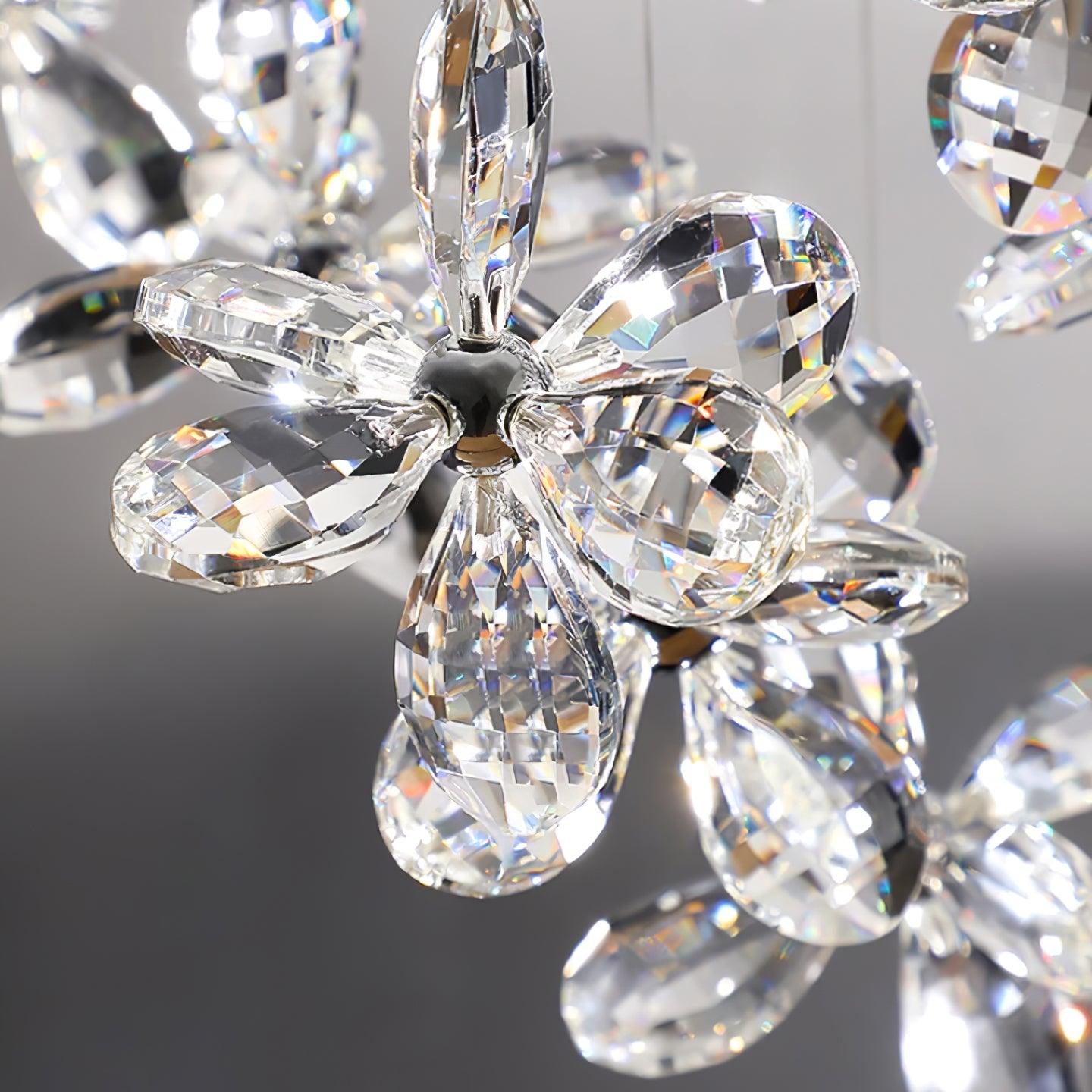 Dune Chandelier Crystal Butterfly Floral Cluster-Neutral Decor