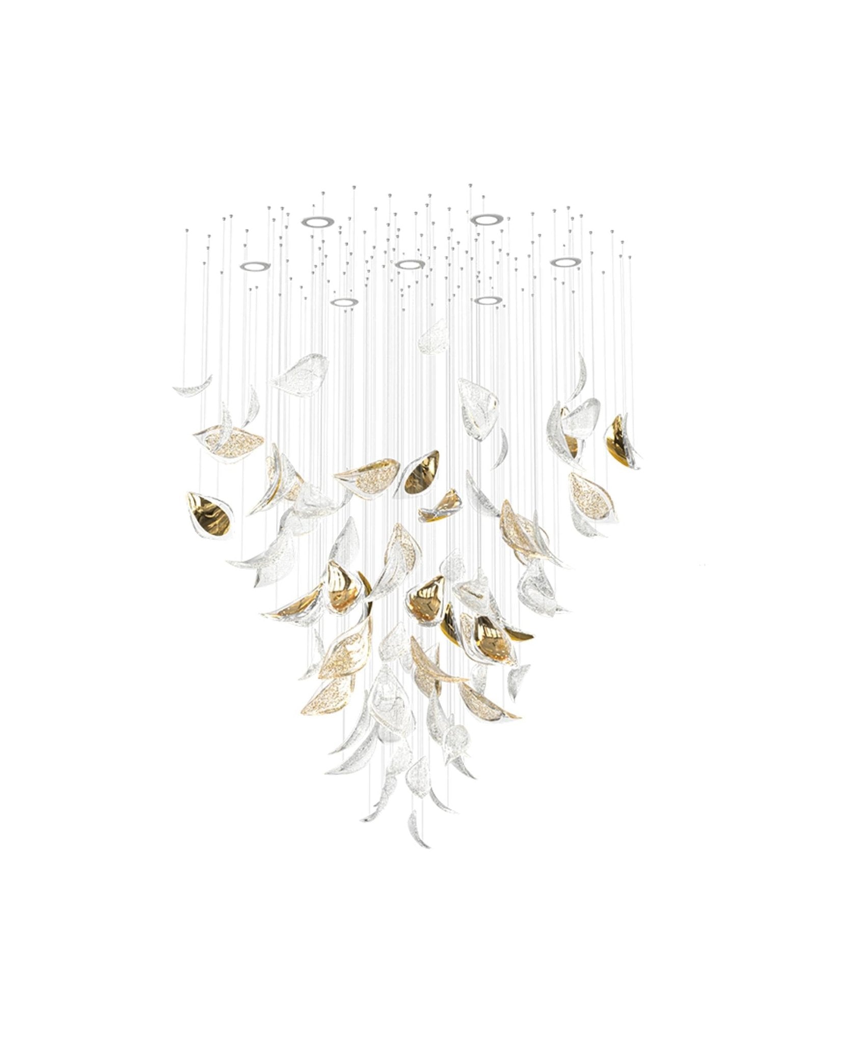 Avynen Crystal Petal Chandelier-Neutral Decor