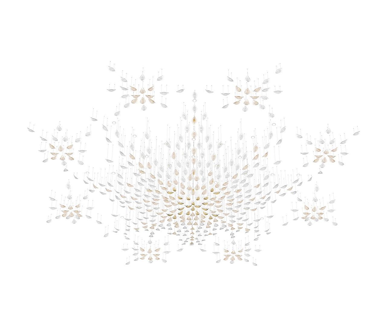 Avynen Crystal Petal Chandelier-Neutral Decor