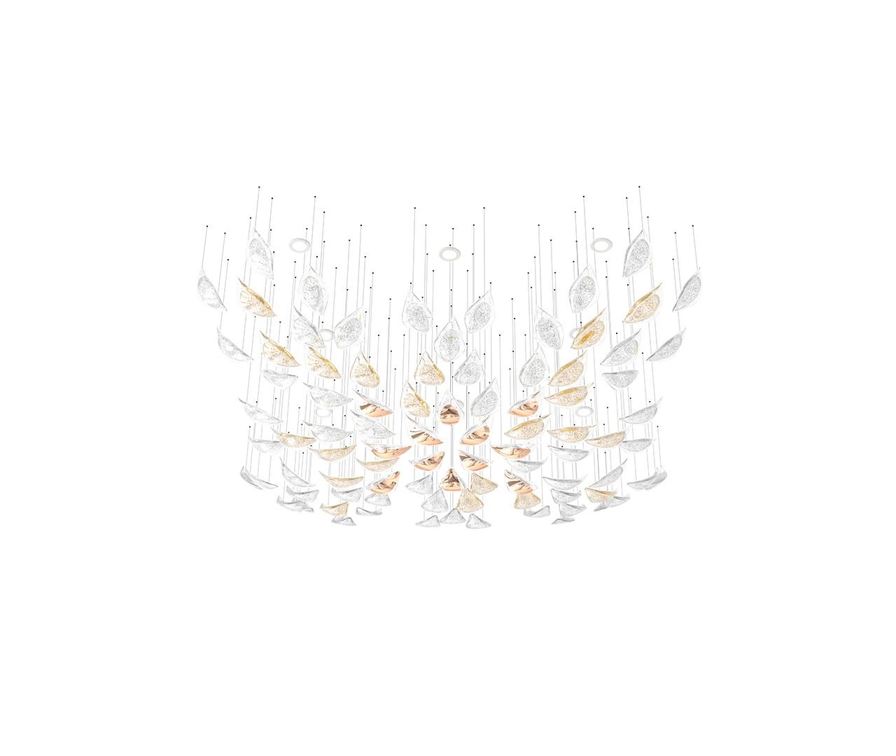 Avynen Crystal Petal Chandelier-Neutral Decor