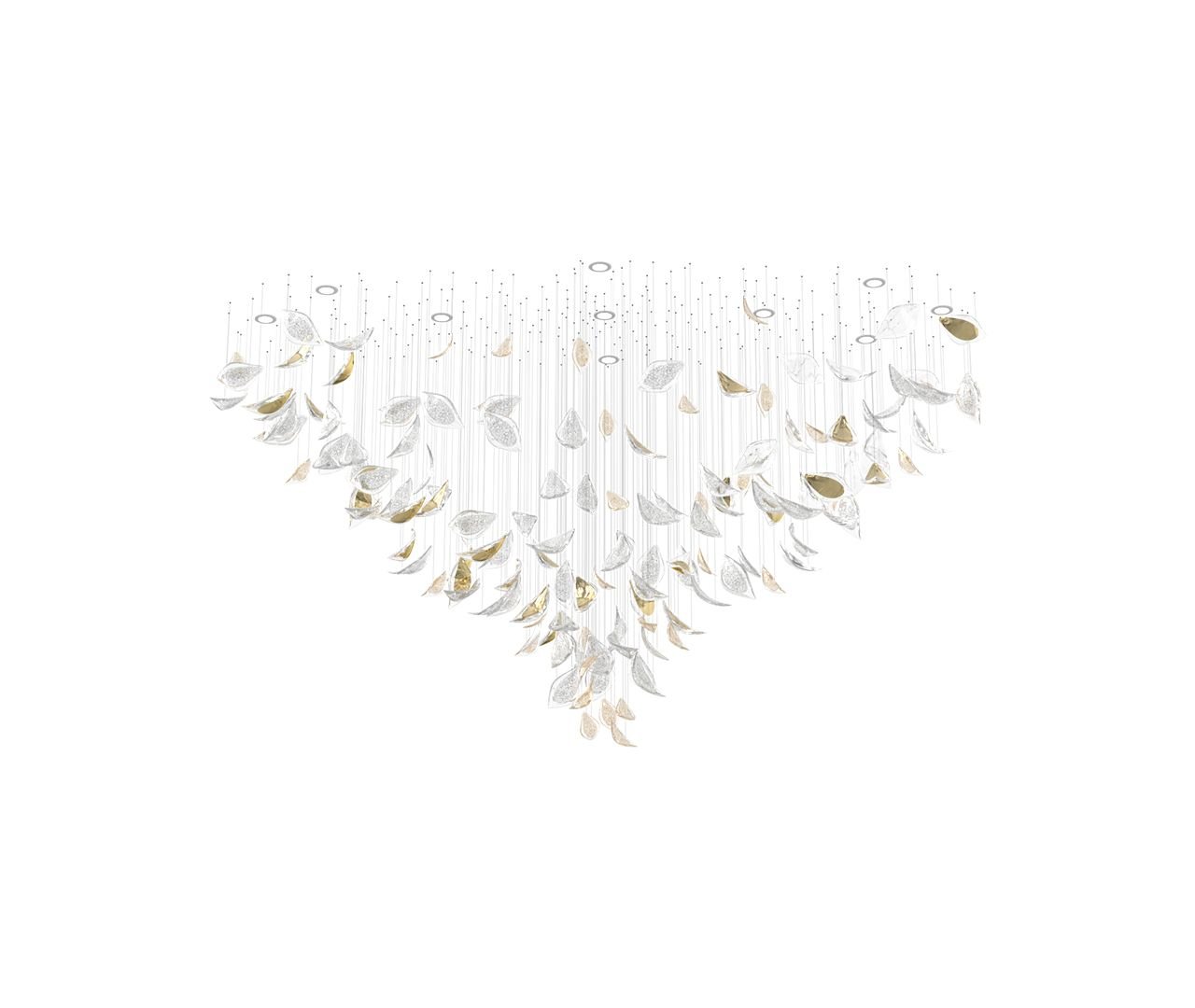 Avynen Crystal Petal Chandelier-Neutral Decor