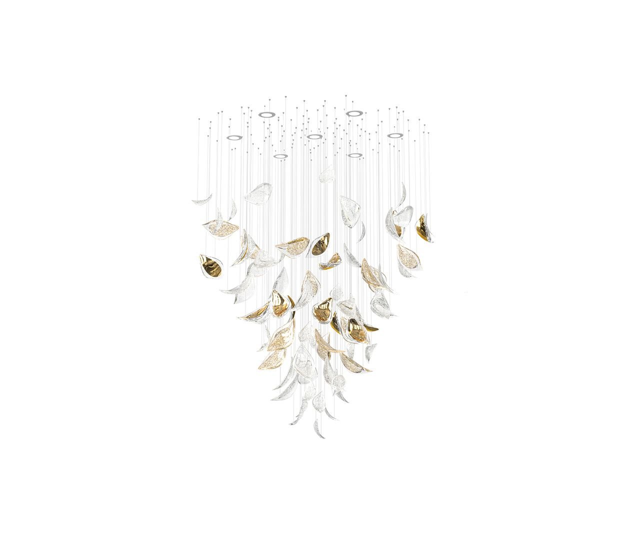 Avynen Crystal Petal Chandelier-Neutral Decor