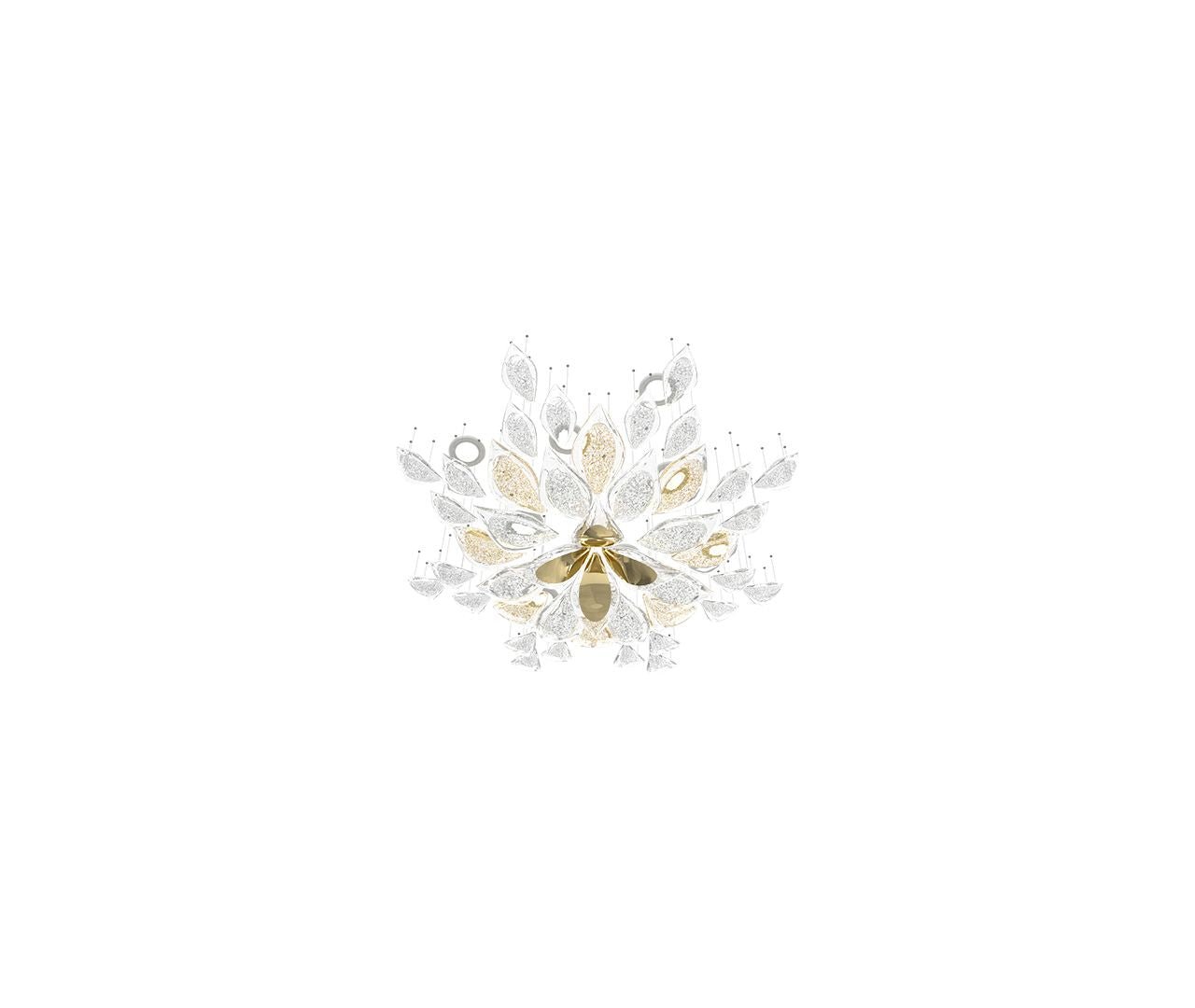 Avynen Crystal Petal Chandelier-Neutral Decor