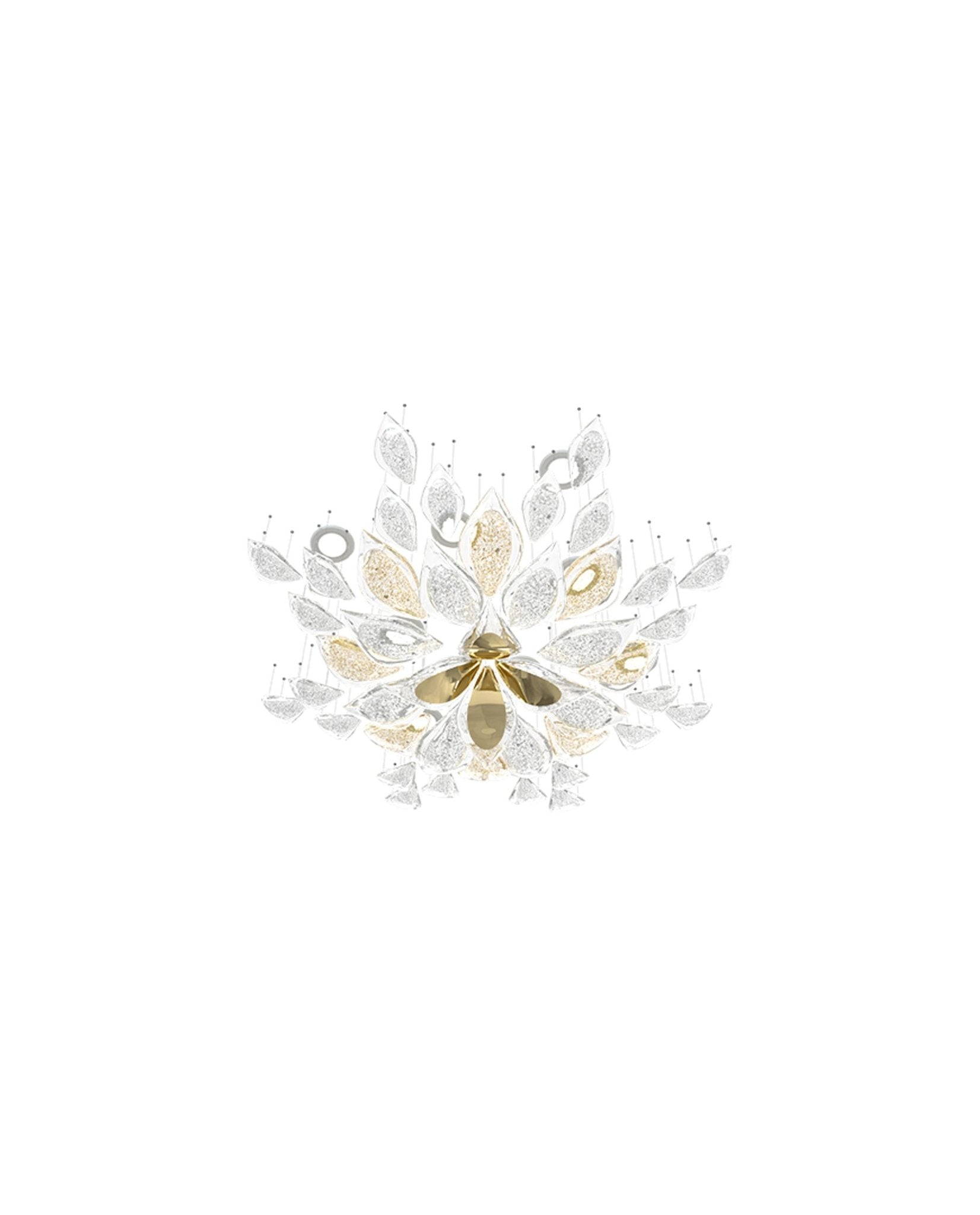 Avynen Crystal Petal Chandelier-Neutral Decor