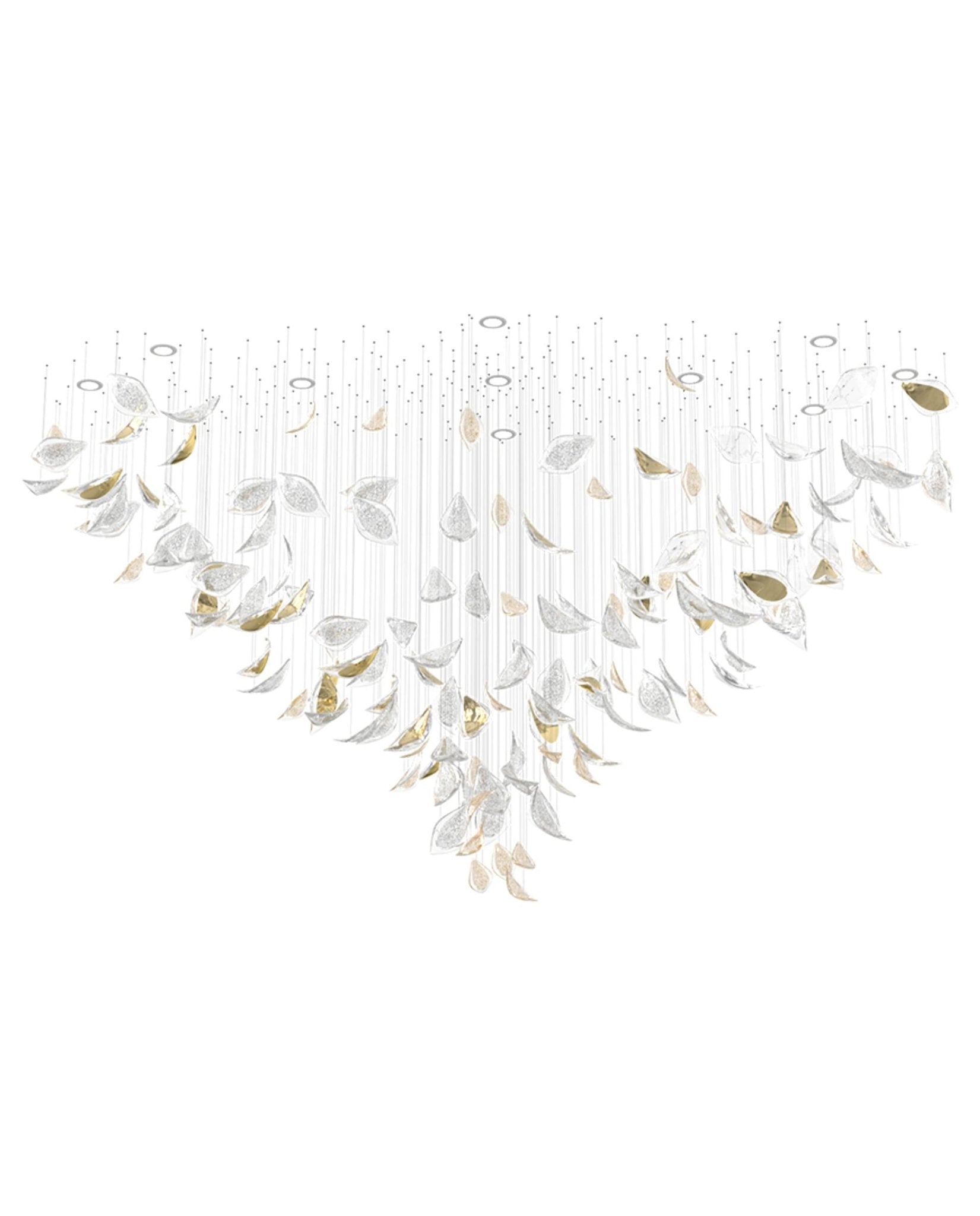Avynen Crystal Petal Chandelier-Neutral Decor