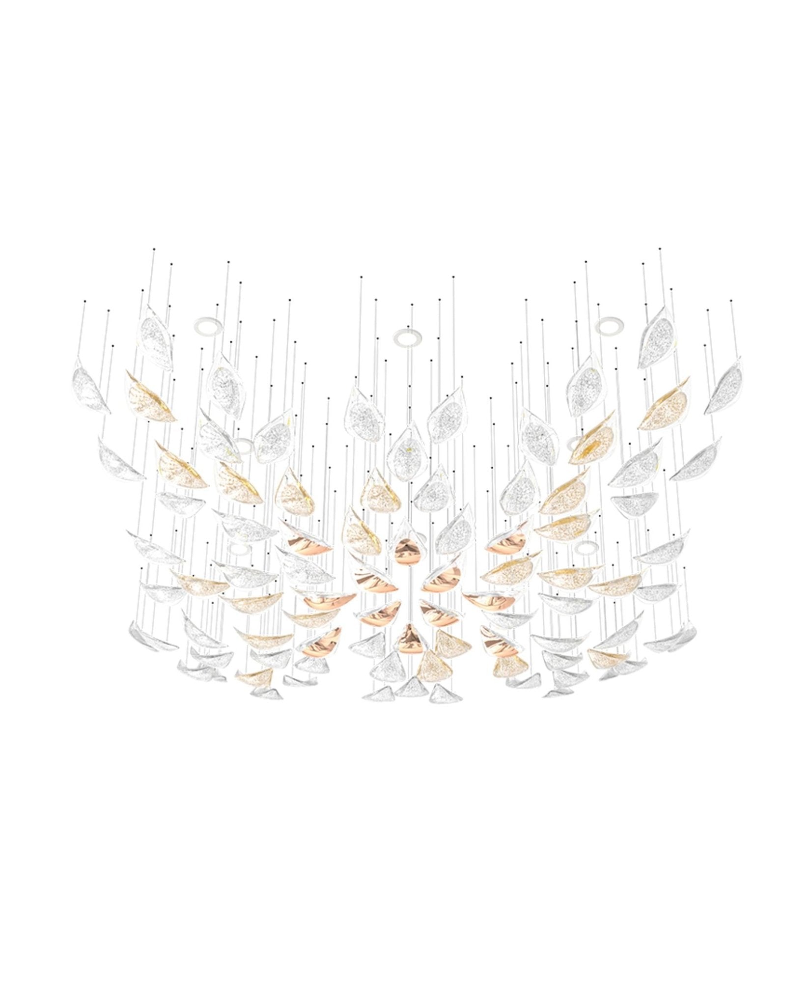 Avynen Crystal Petal Chandelier-Neutral Decor