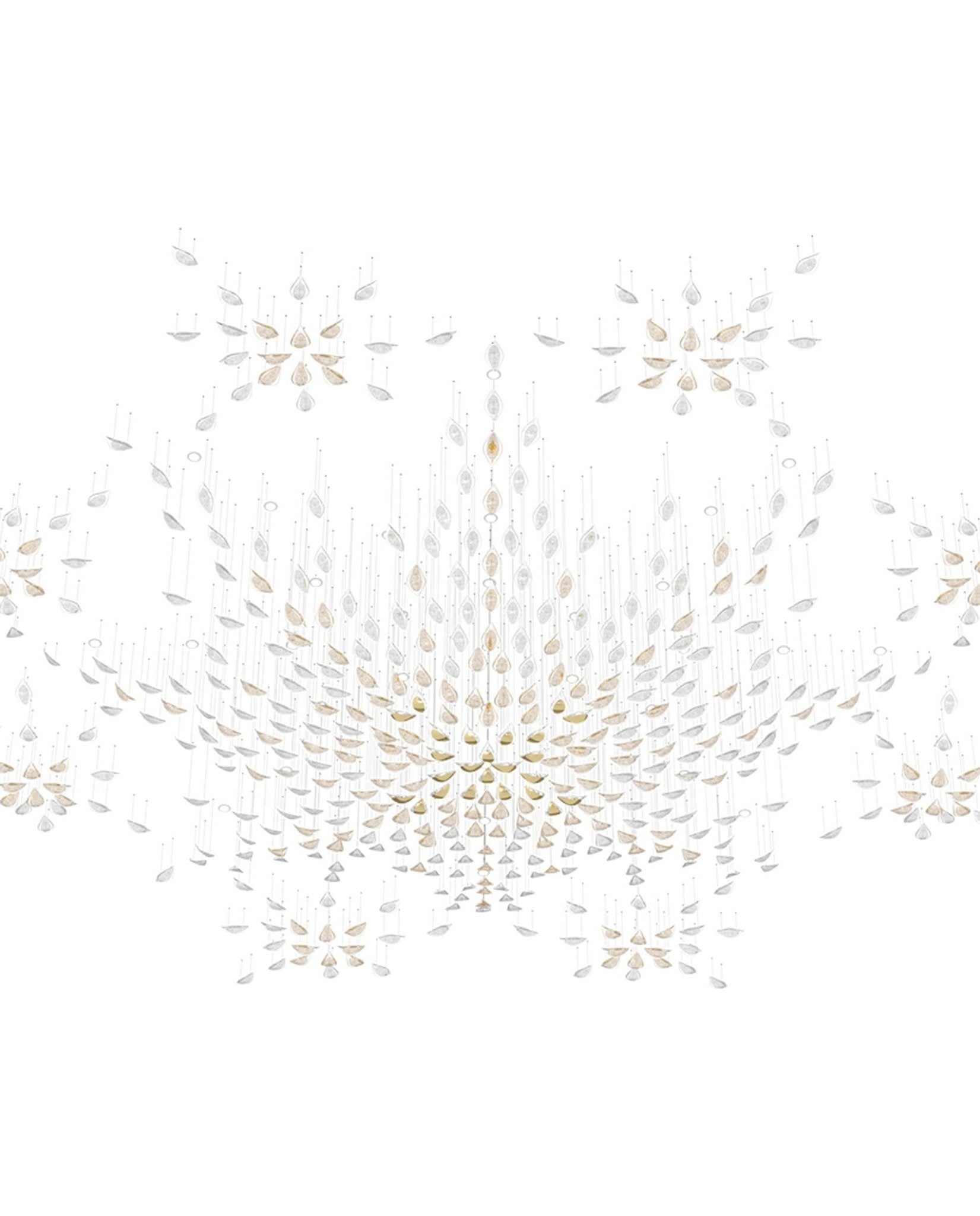 Avynen Crystal Petal Chandelier-Neutral Decor