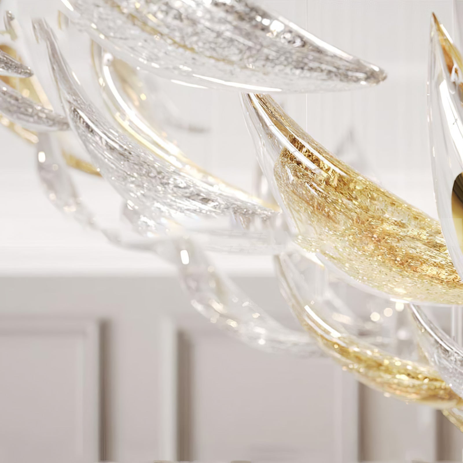 Avynen Crystal Petal Chandelier-Neutral Decor