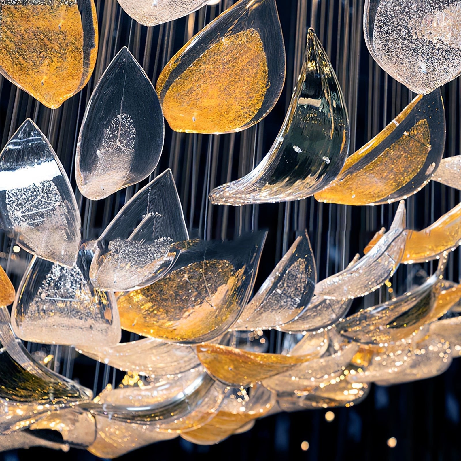 Avynen Crystal Petal Chandelier-Neutral Decor