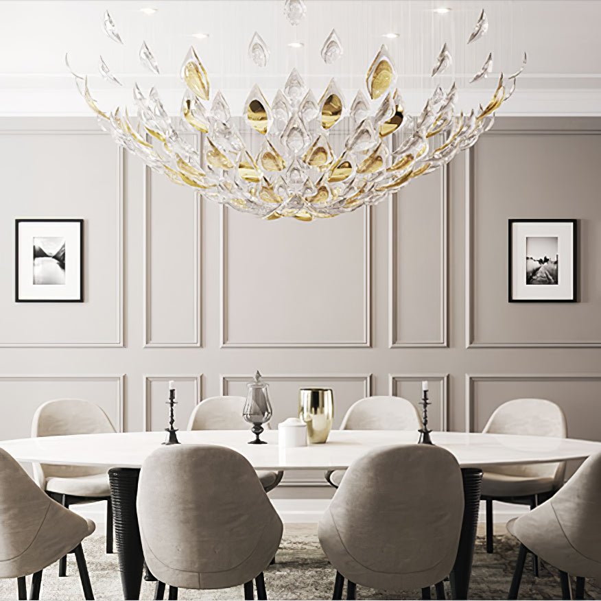 Avynen Crystal Petal Chandelier-Neutral Decor