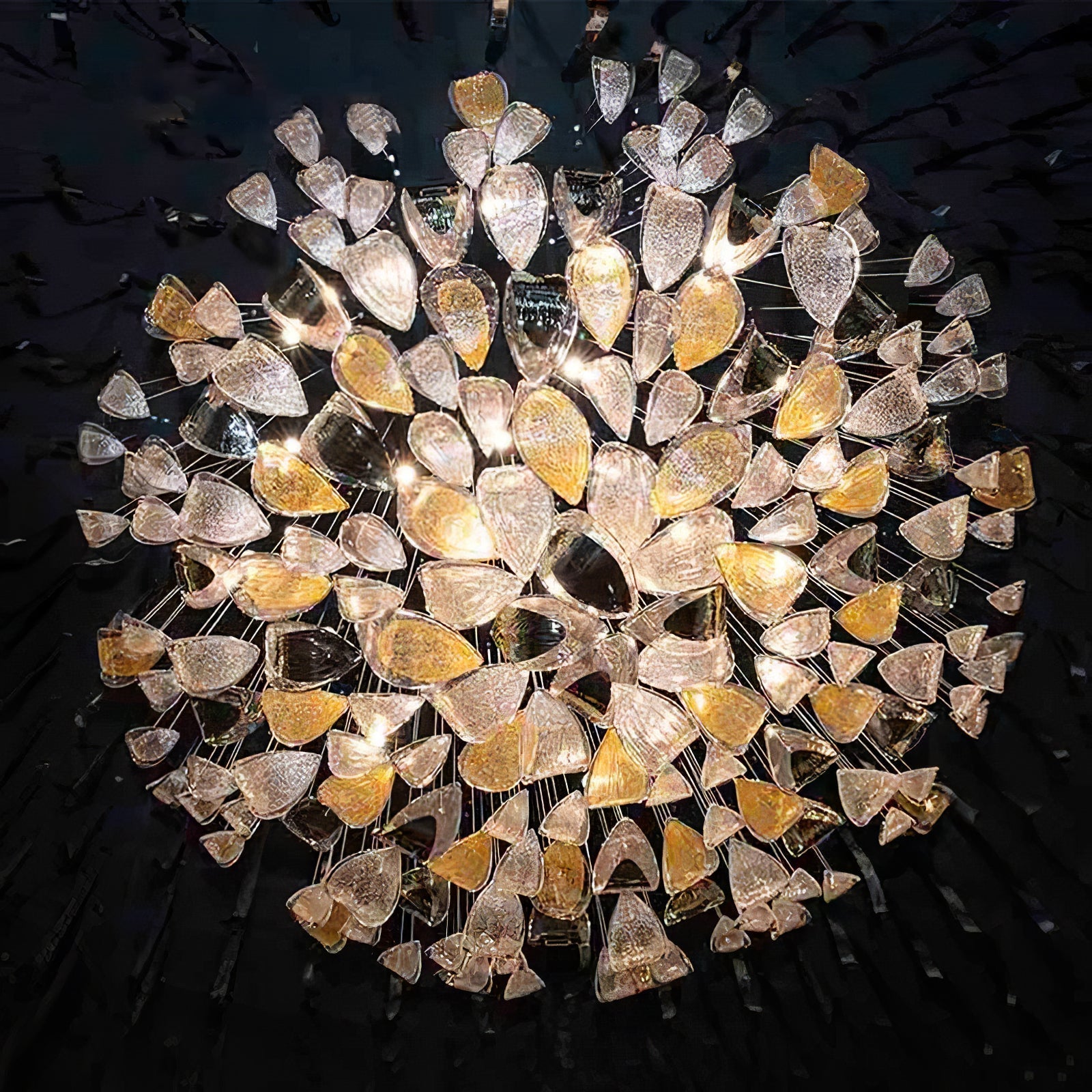 Avynen Crystal Petal Chandelier-Neutral Decor
