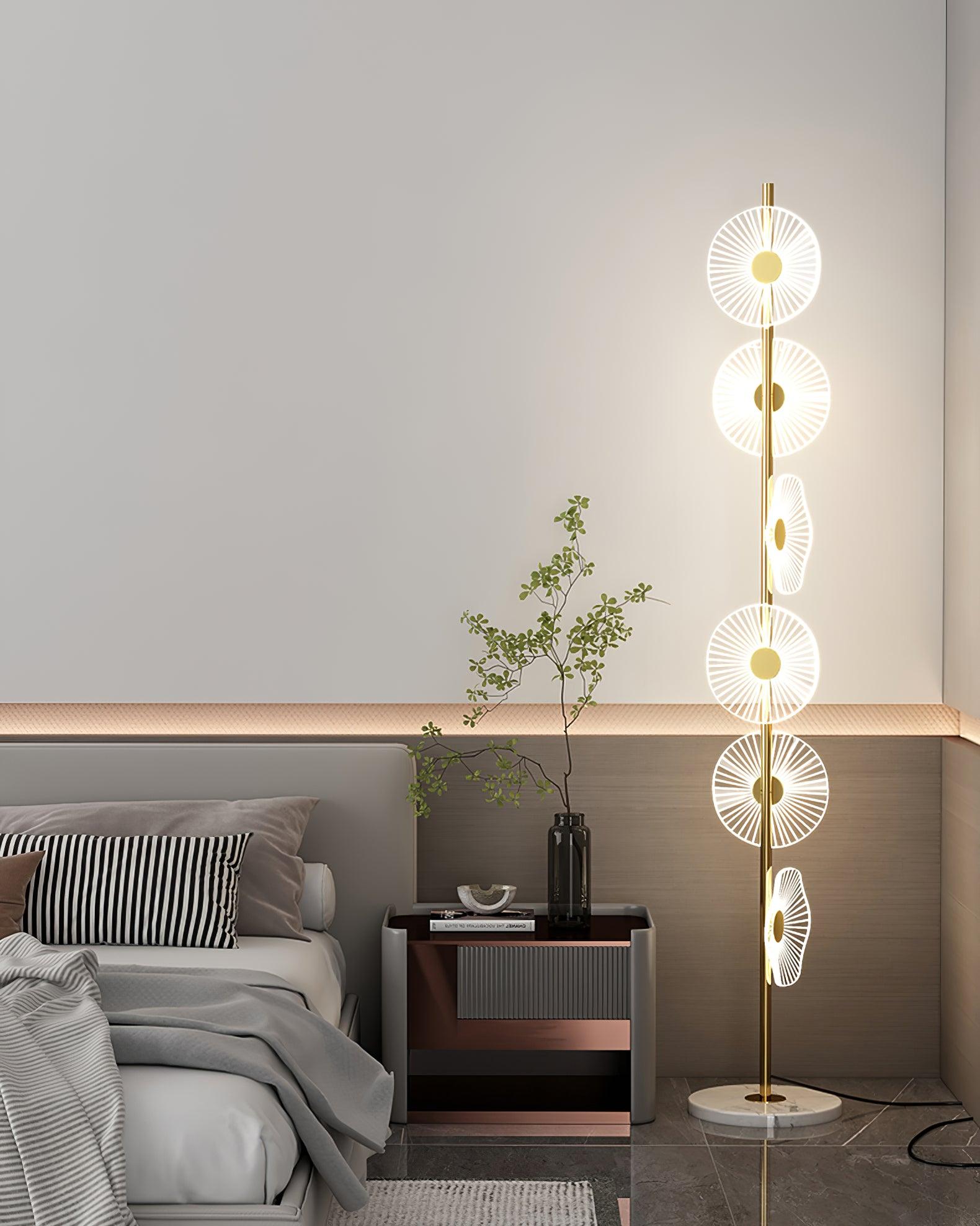 Solara Luxe Marble Floor Lamp-Neutral Decor